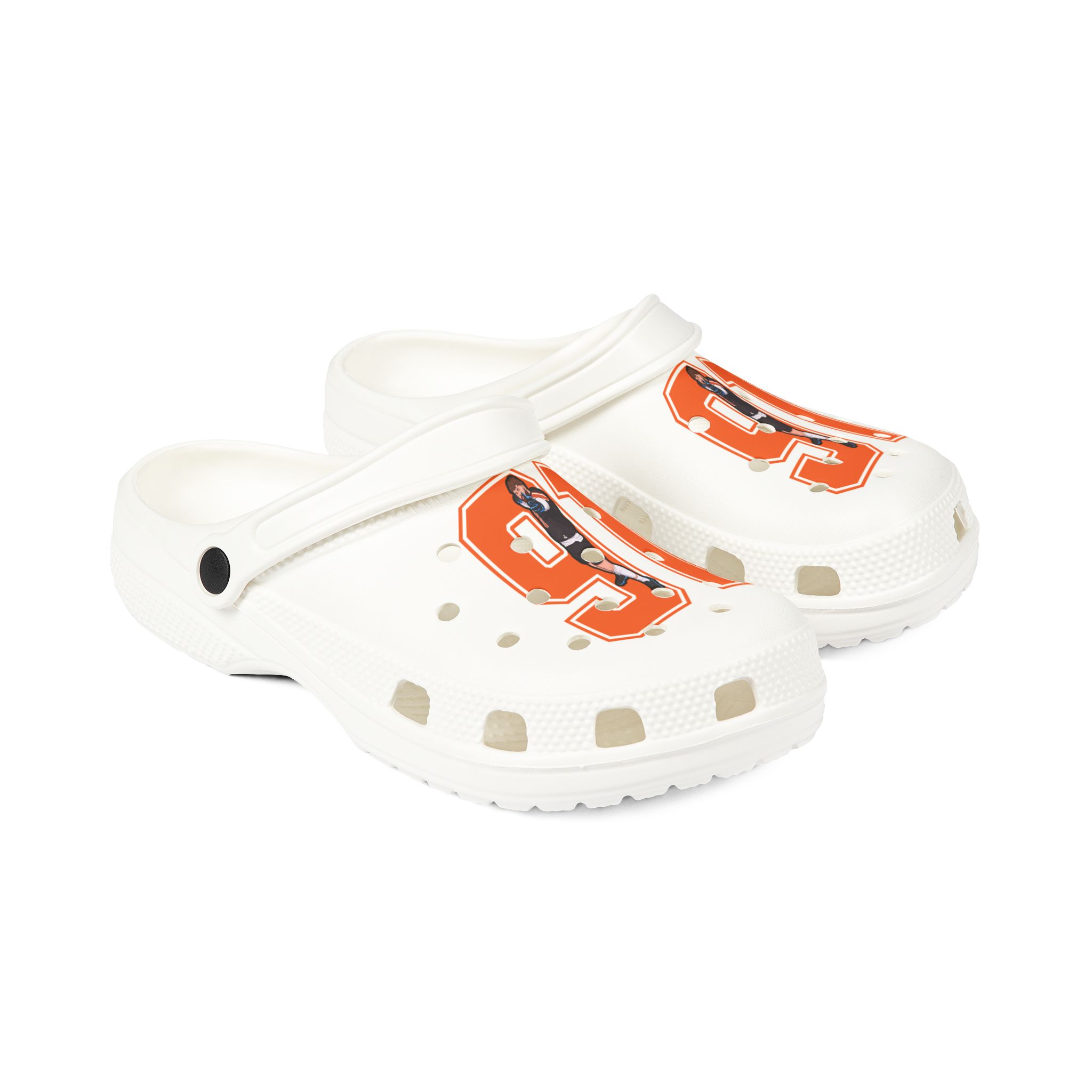 Rubber Clogs — character_number in White