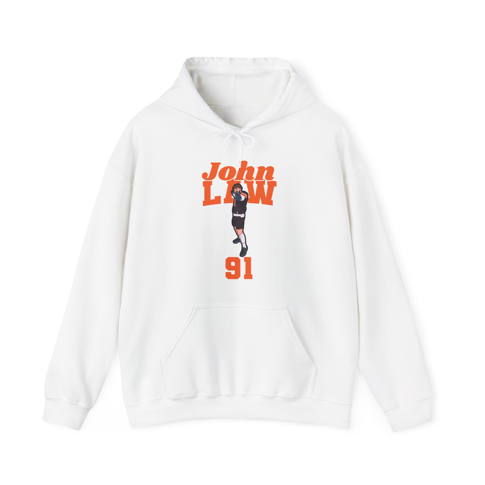 Hoodie — character_signature_arch in White