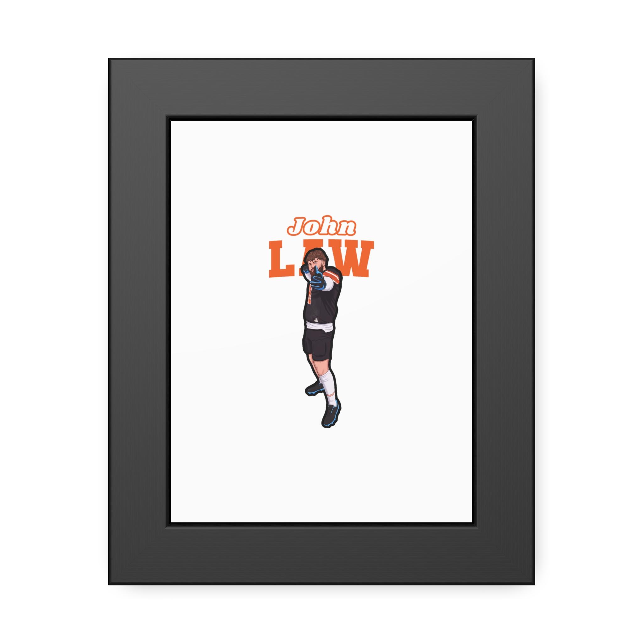 Framed Poster — character_name_arch in Black