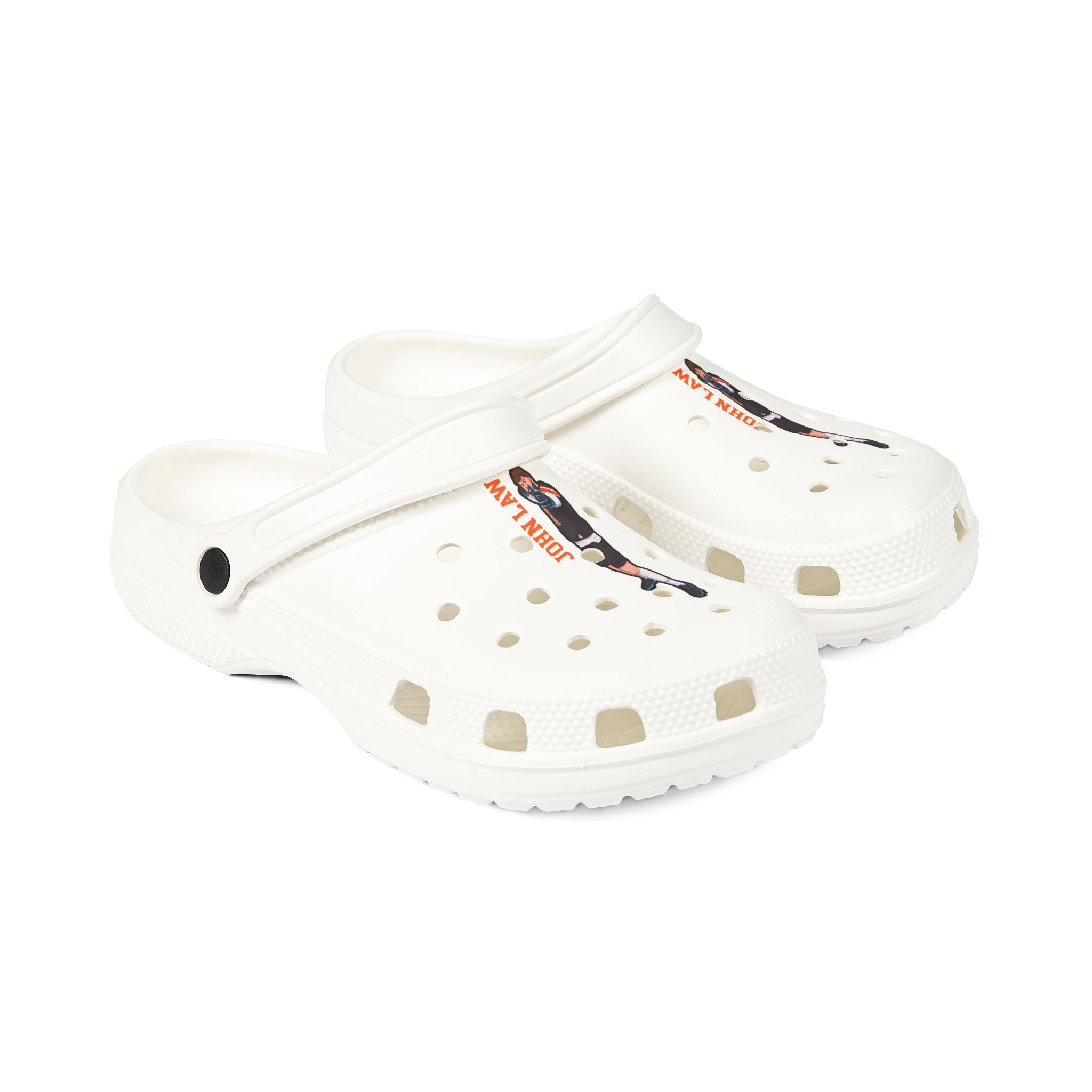 Rubber Clogs — character_name_vertical in White