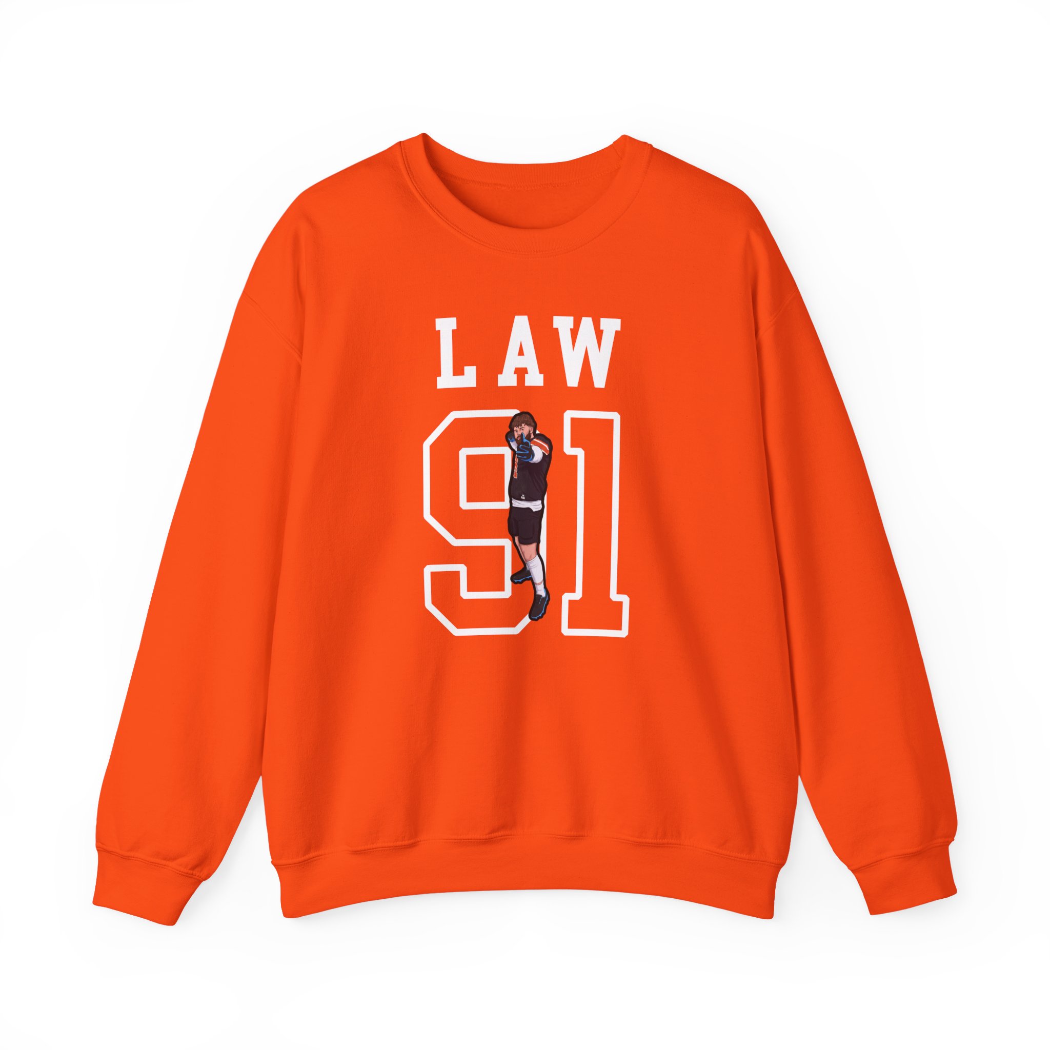 Crewneck Sweatshirt — character_shirsey in Orange