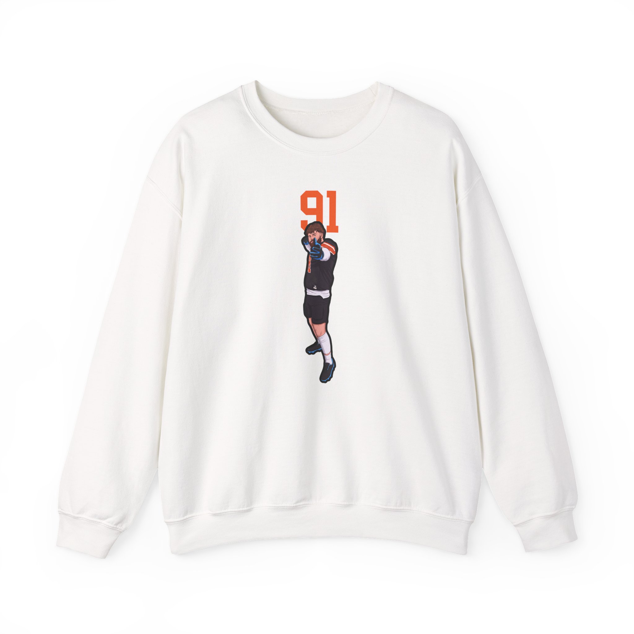 Crewneck Sweatshirt — character_number_top in White