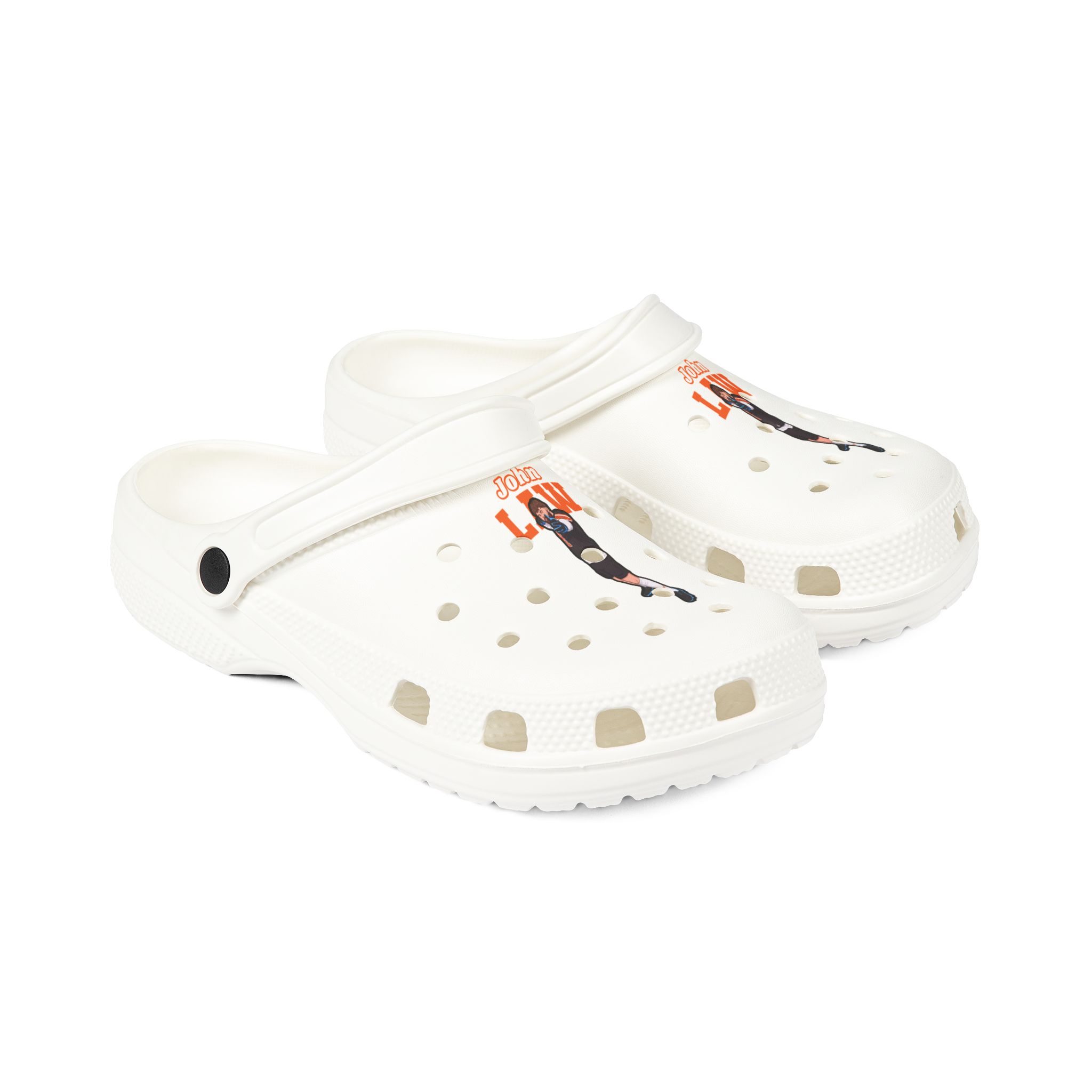 Rubber Clogs — character_name_arch in White