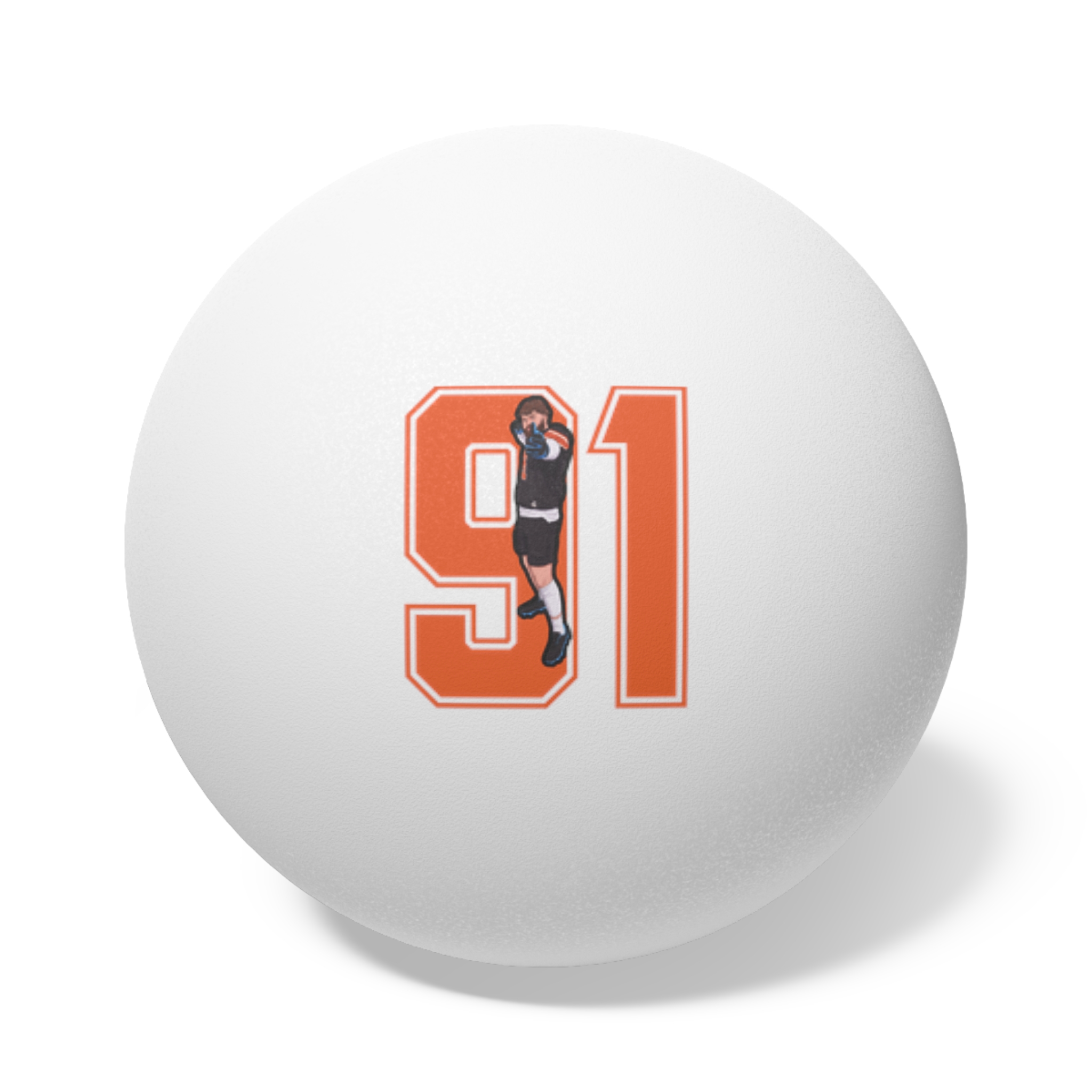 Ping Pong Balls, 6 pcs — character_number in White