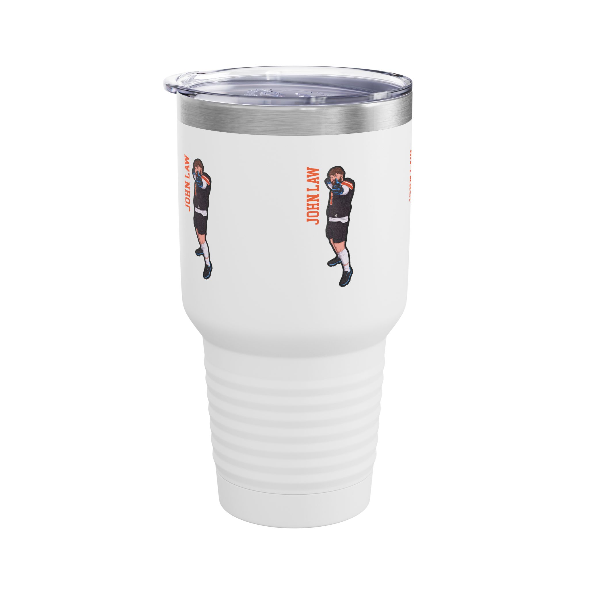 30oz Tumbler — character_name_vertical in White