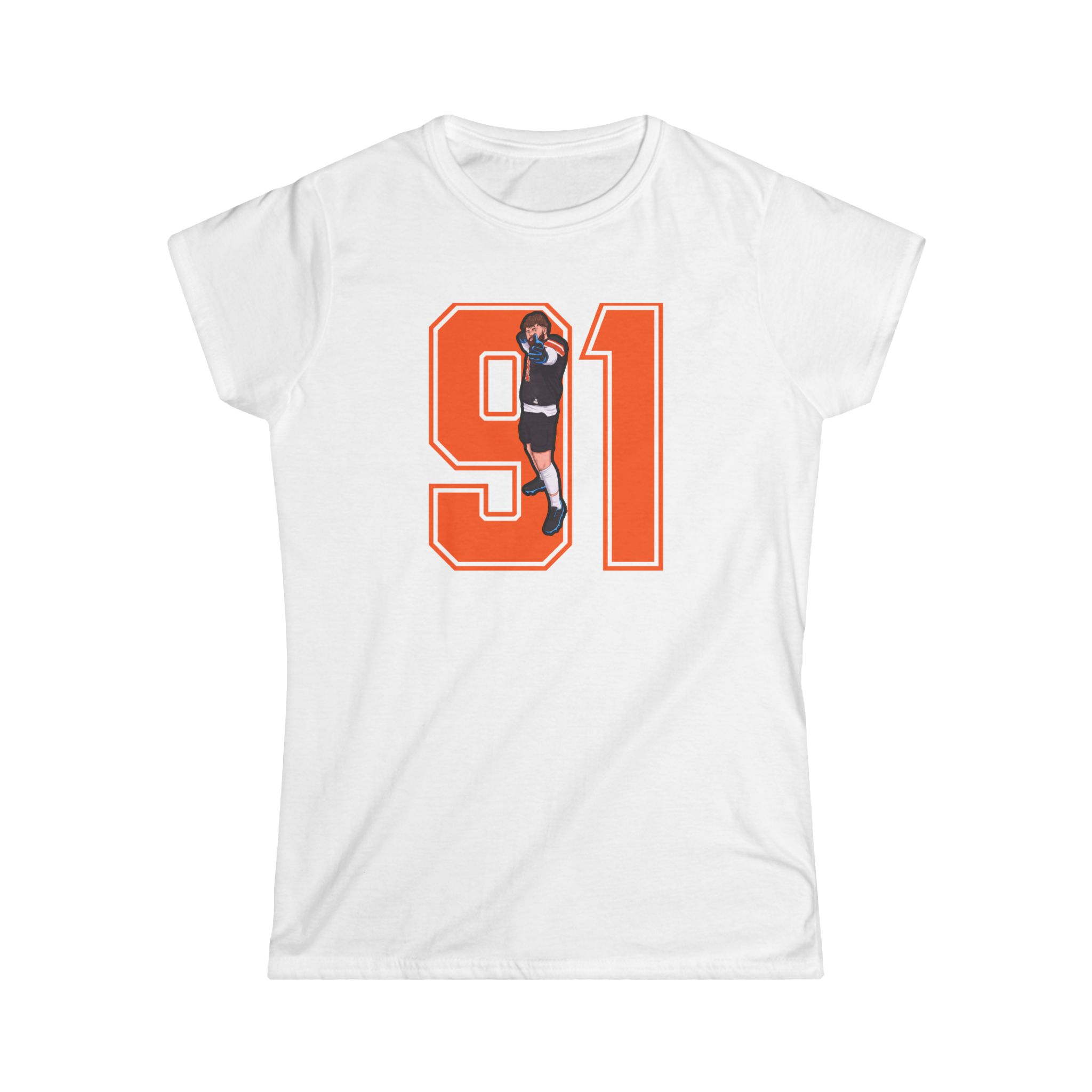 Women's Softstyle Tee — character_number in White