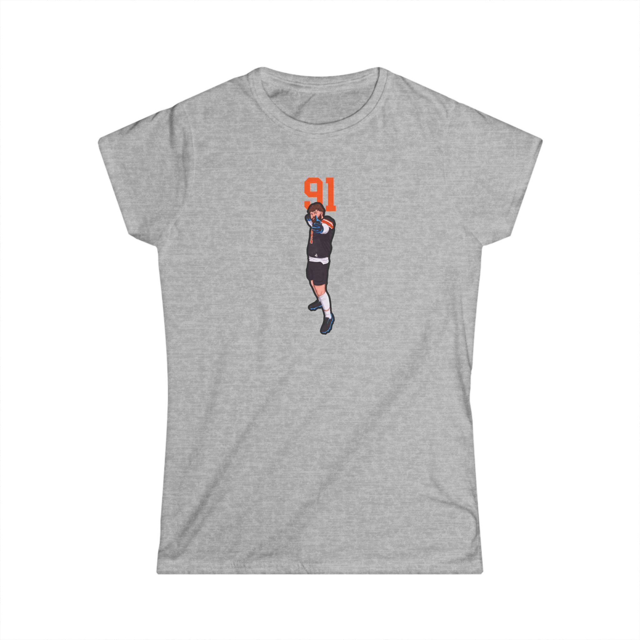 Women's Softstyle Tee — character_number_top in Grey