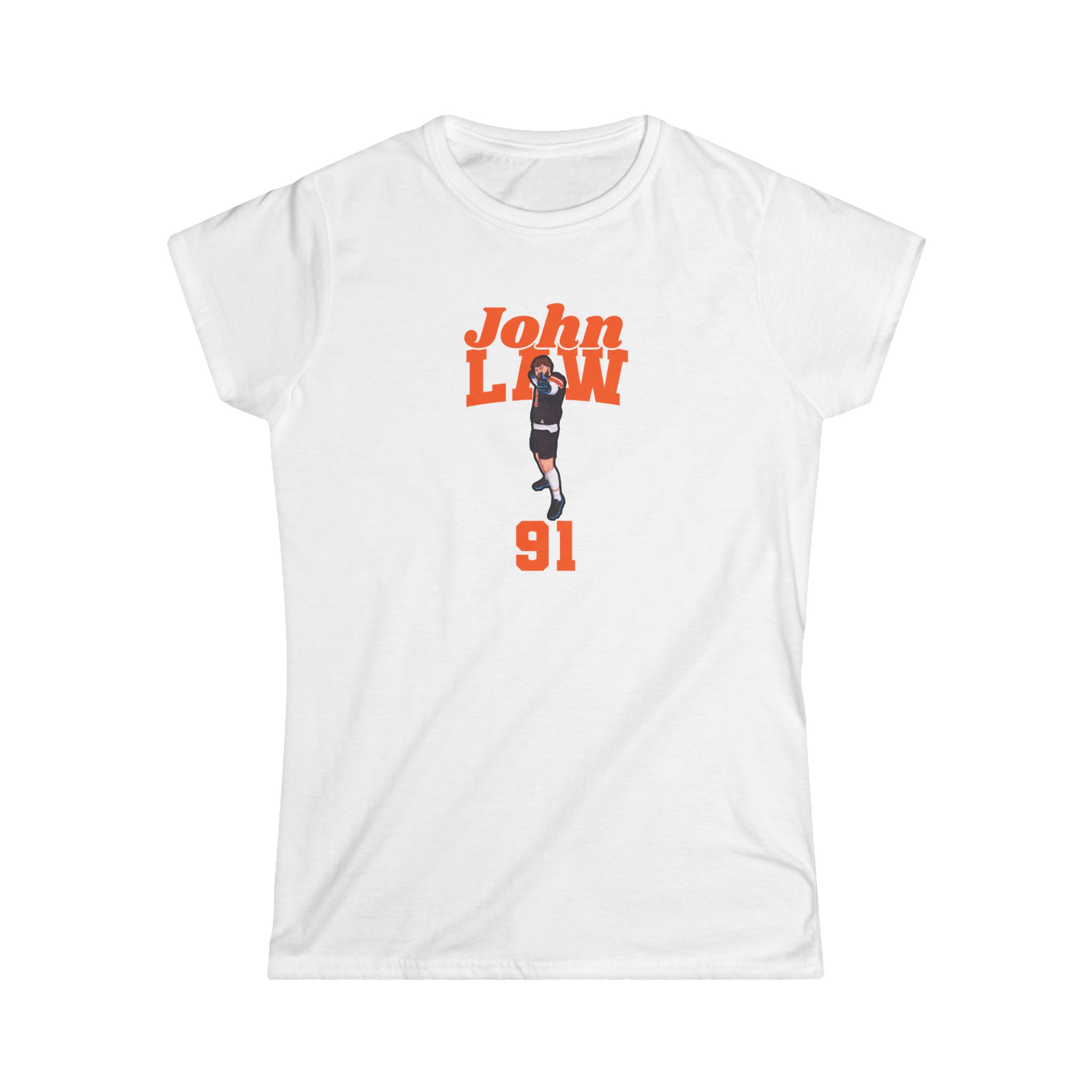 Women's Softstyle Tee — character_signature_arch in White