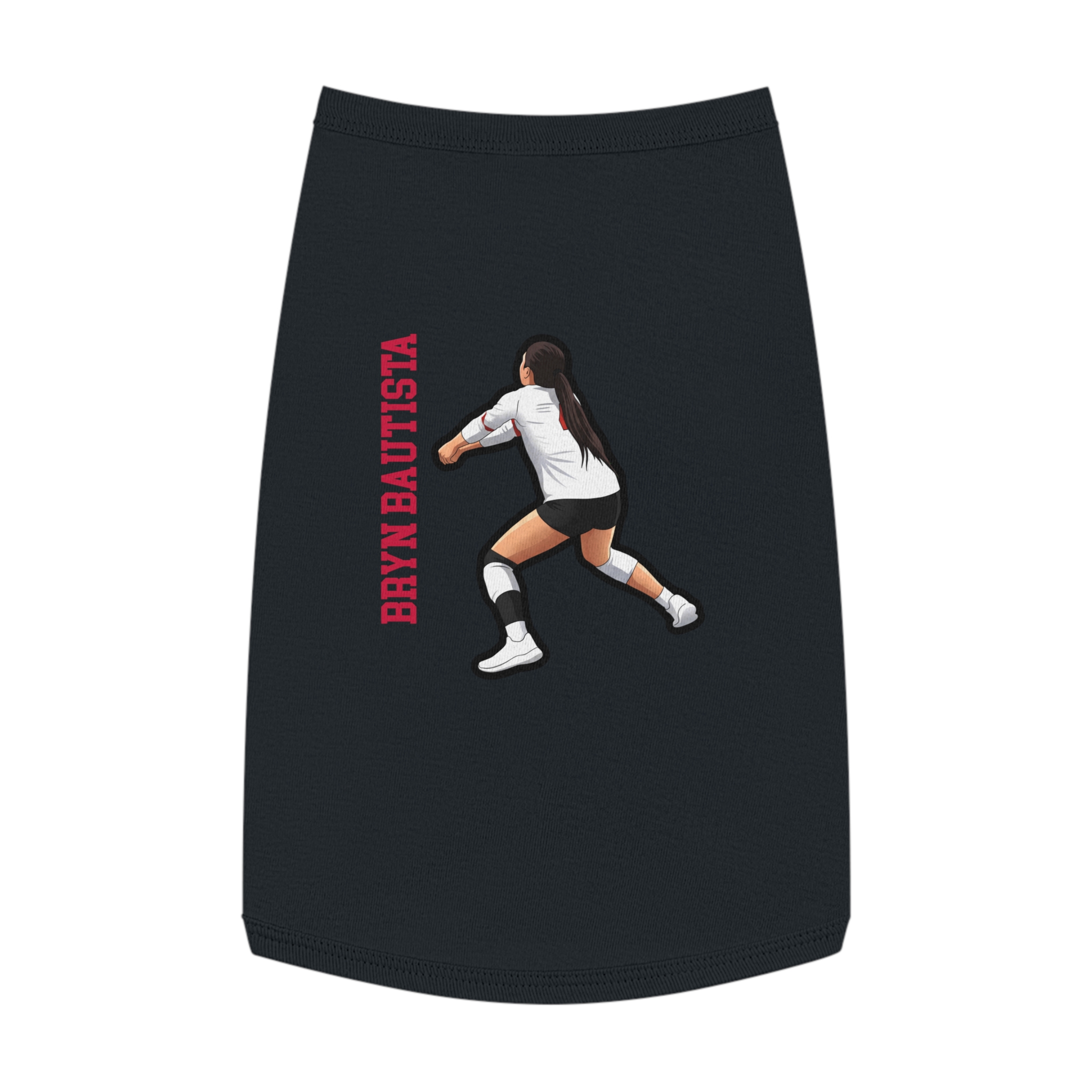 Pet Tank Top — character_name_vertical in White