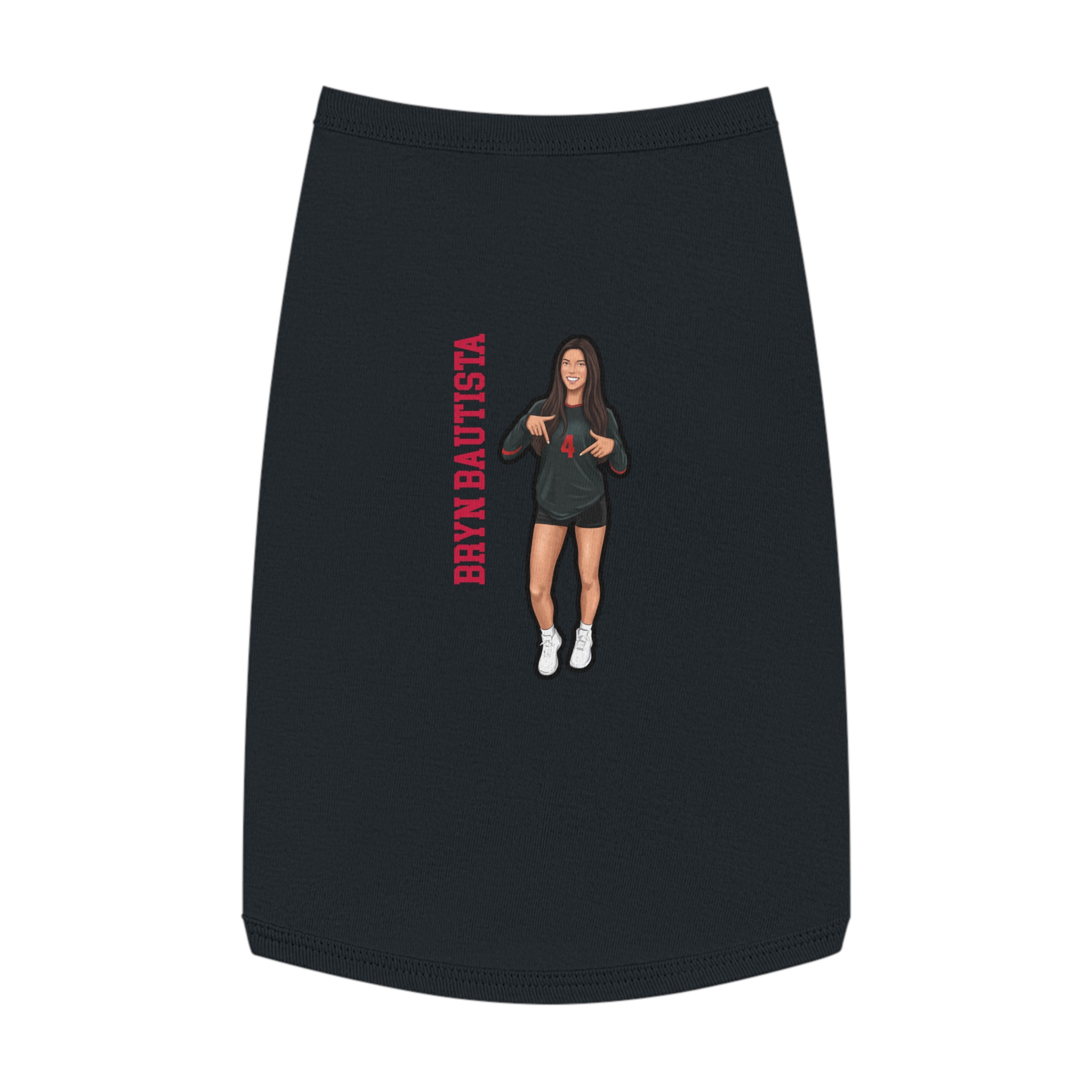 Pet Tank Top — character_name_vertical in Black