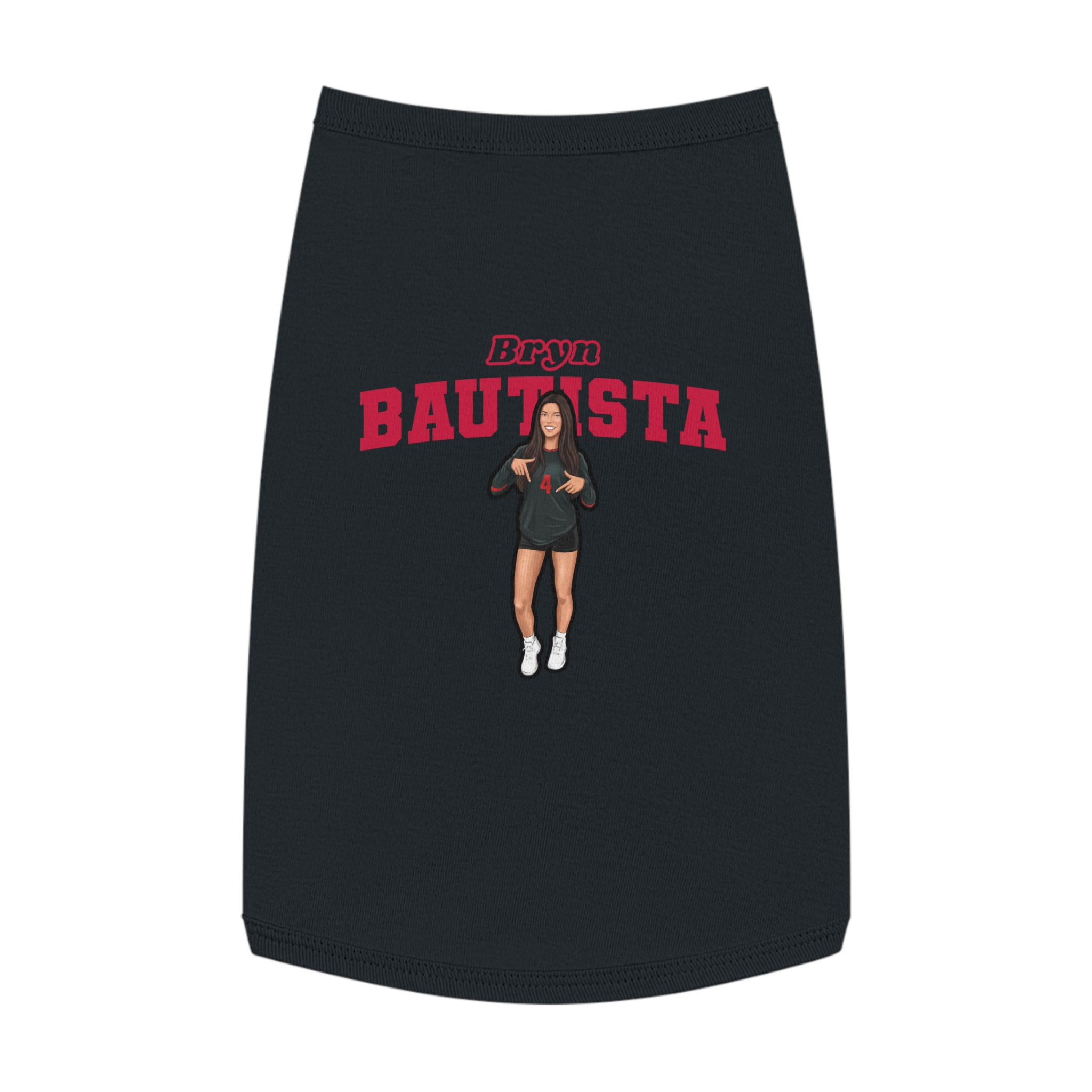 Pet Tank Top — character_name_arch in Black