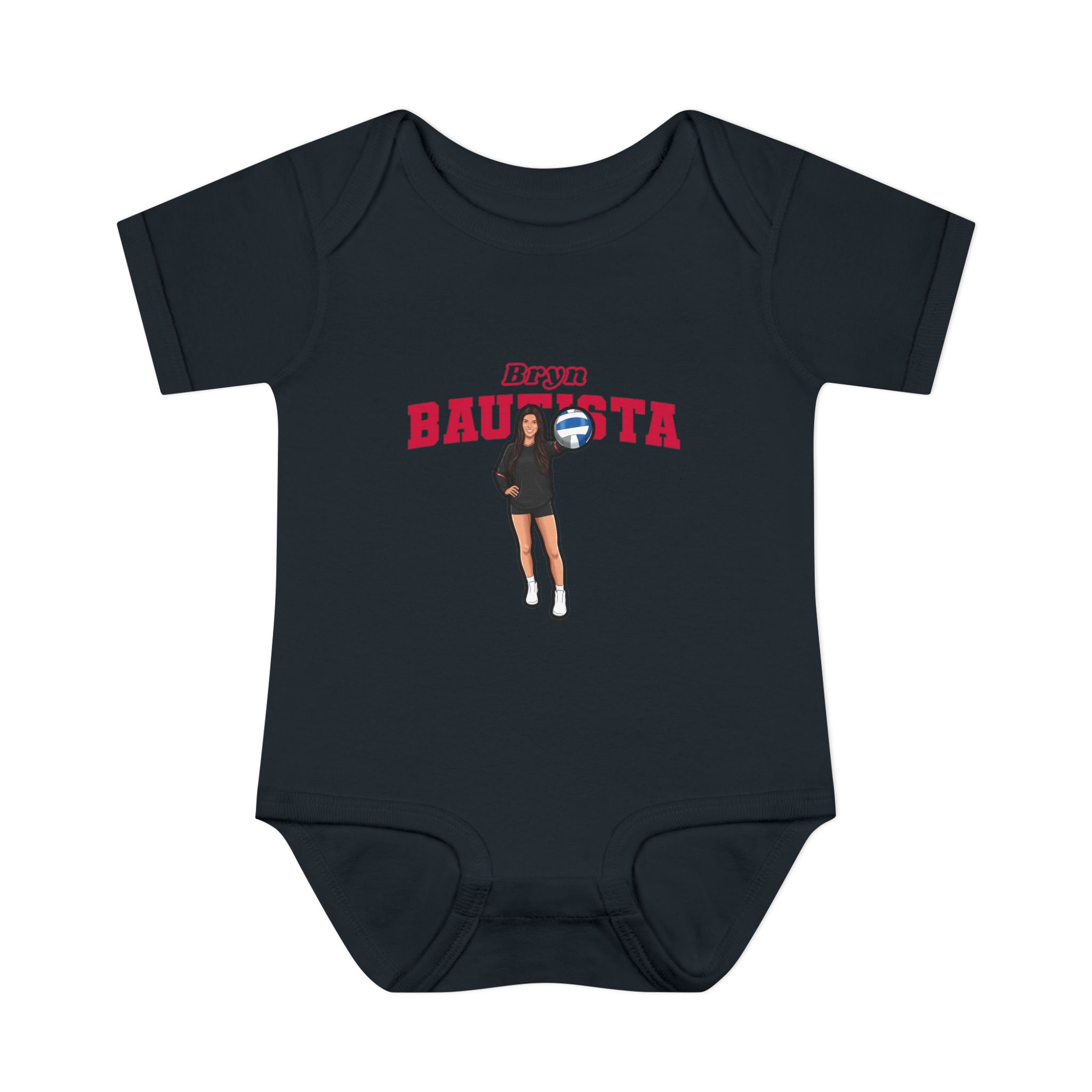 Baby Onesie — character_name_arch in Black