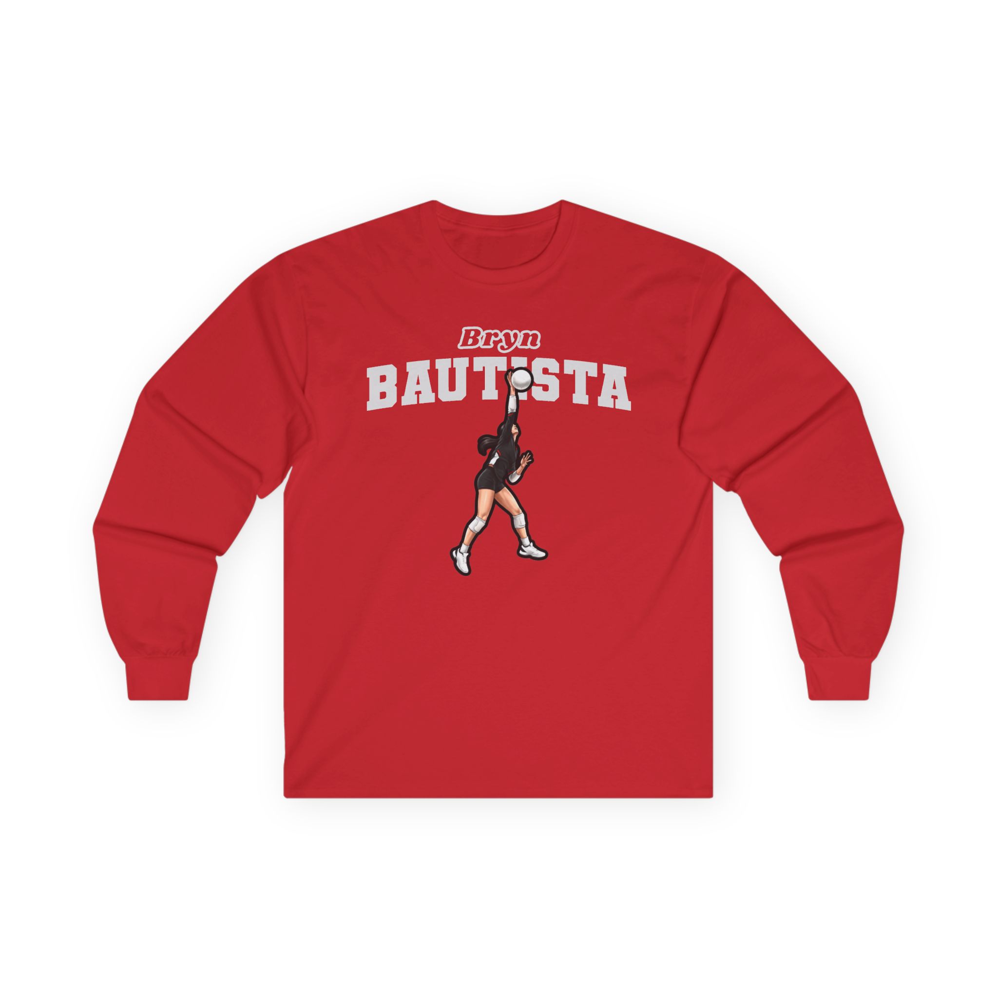 Long Sleeve Tee — character_name_arch in Red