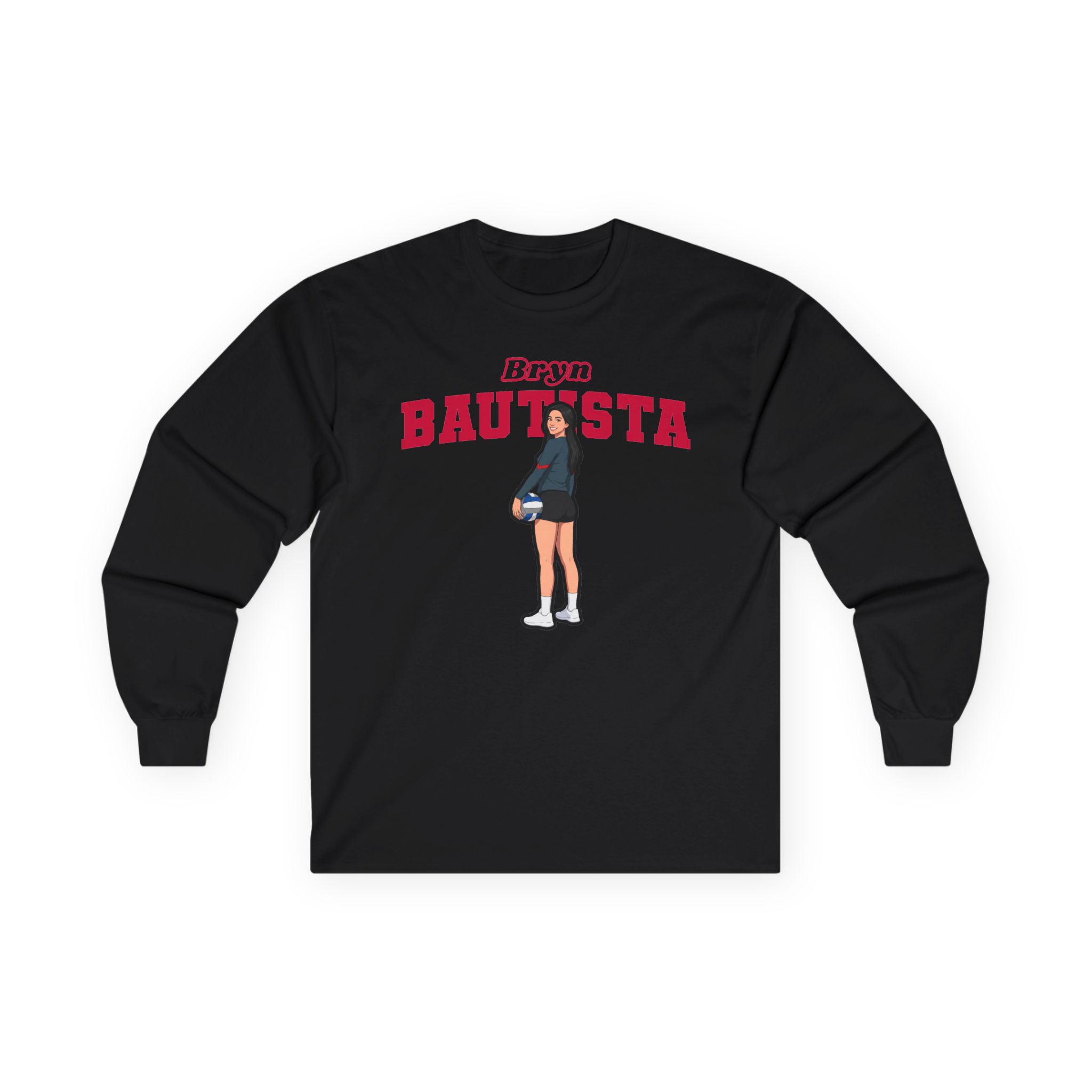 Long Sleeve Tee — character_name_arch in Black