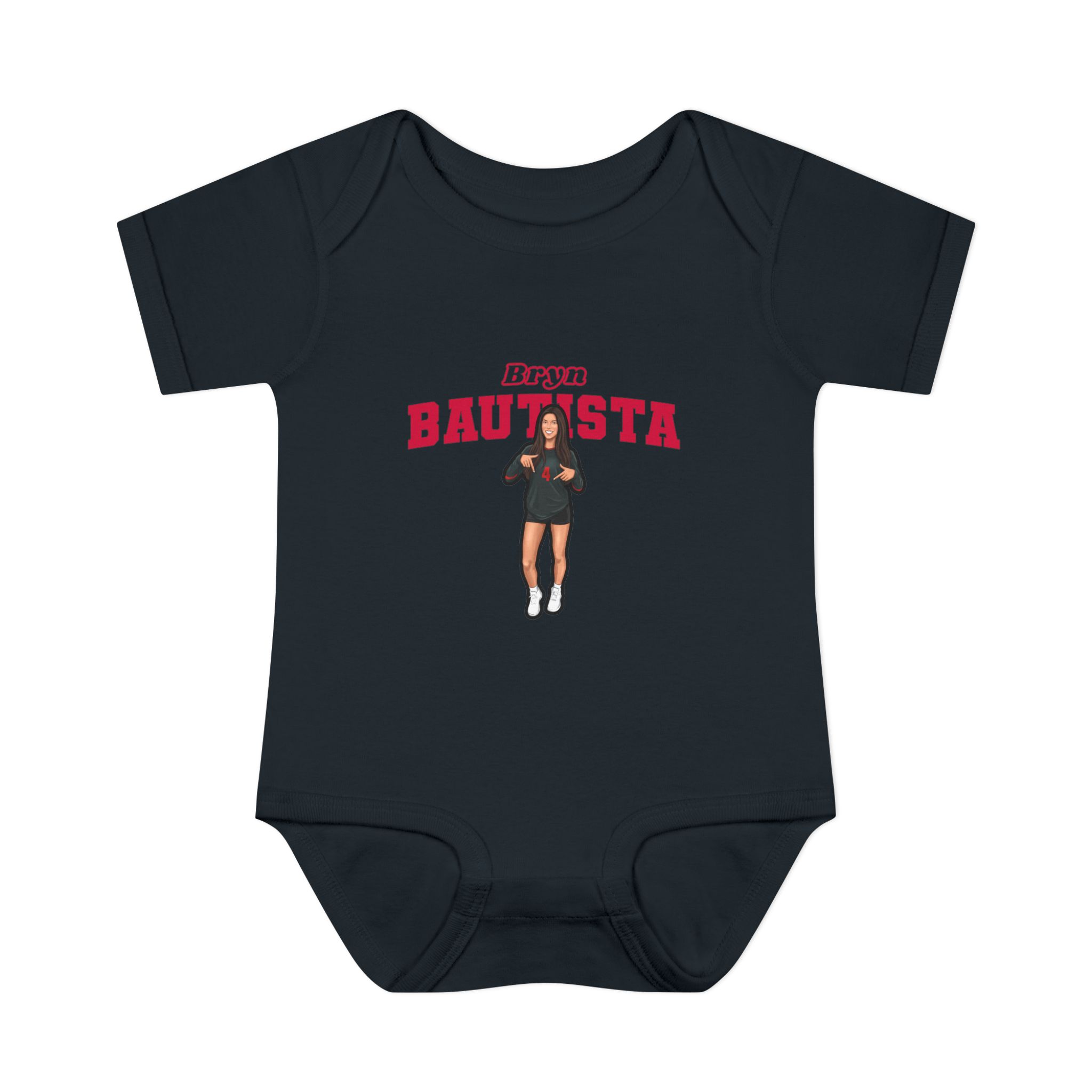 Baby Onesie — character_name_arch in Black
