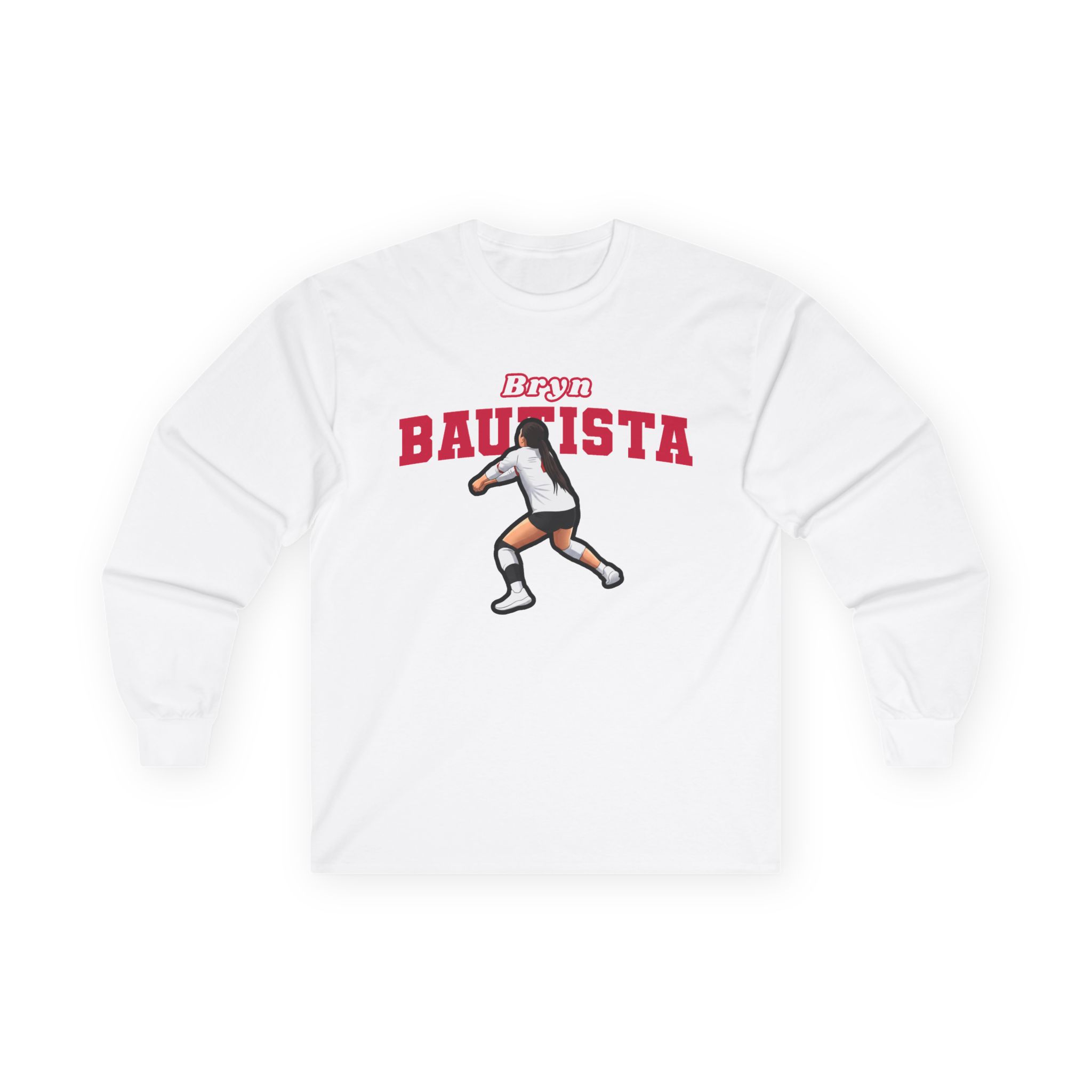 Long Sleeve Tee — character_name_arch in White