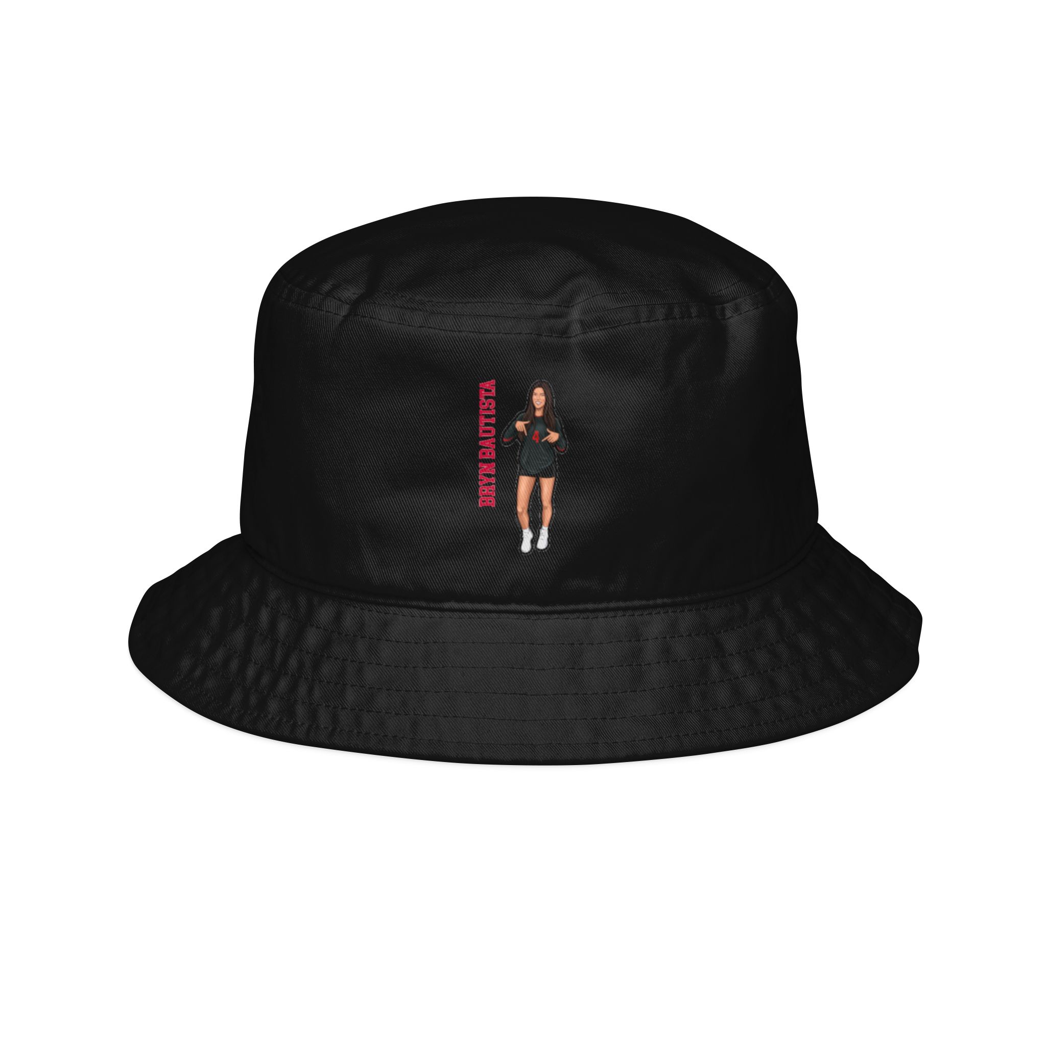 Bucket Hat — character_name_vertical in Black