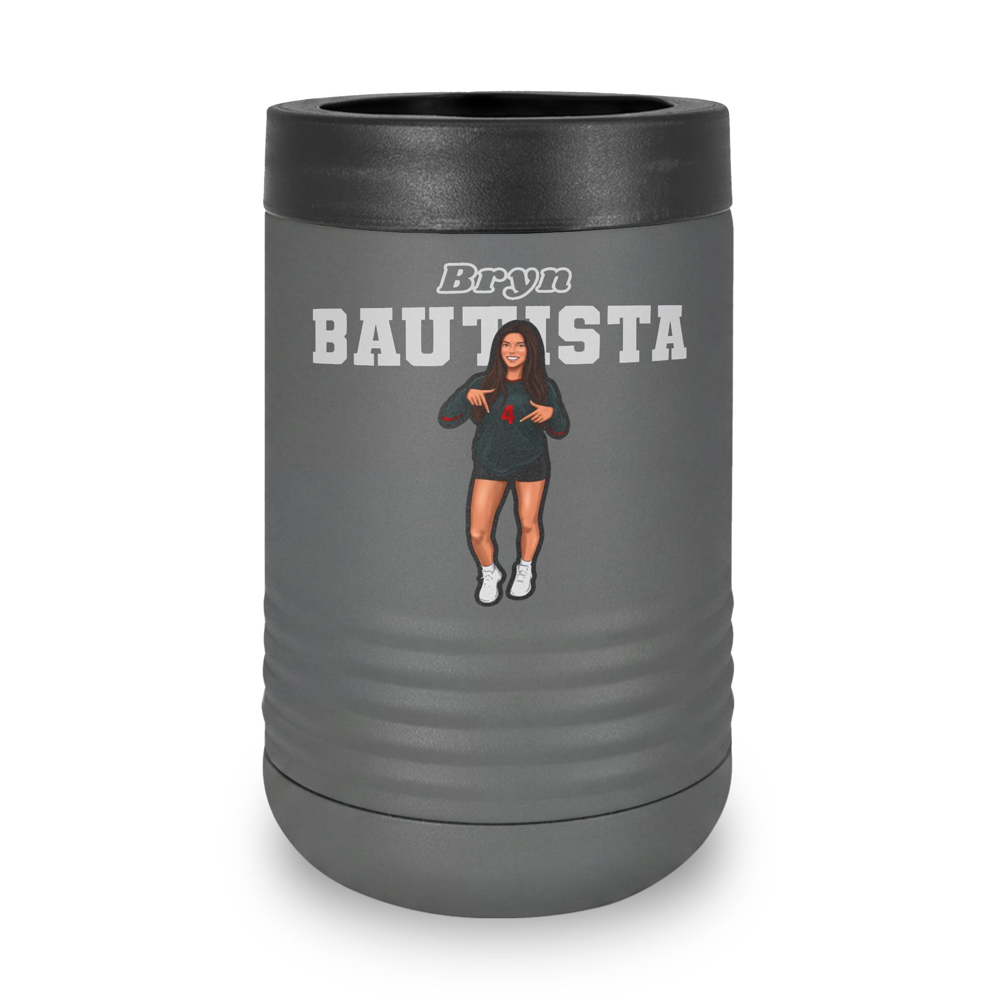 Stainless Can Cooler — character_name_arch in Grey