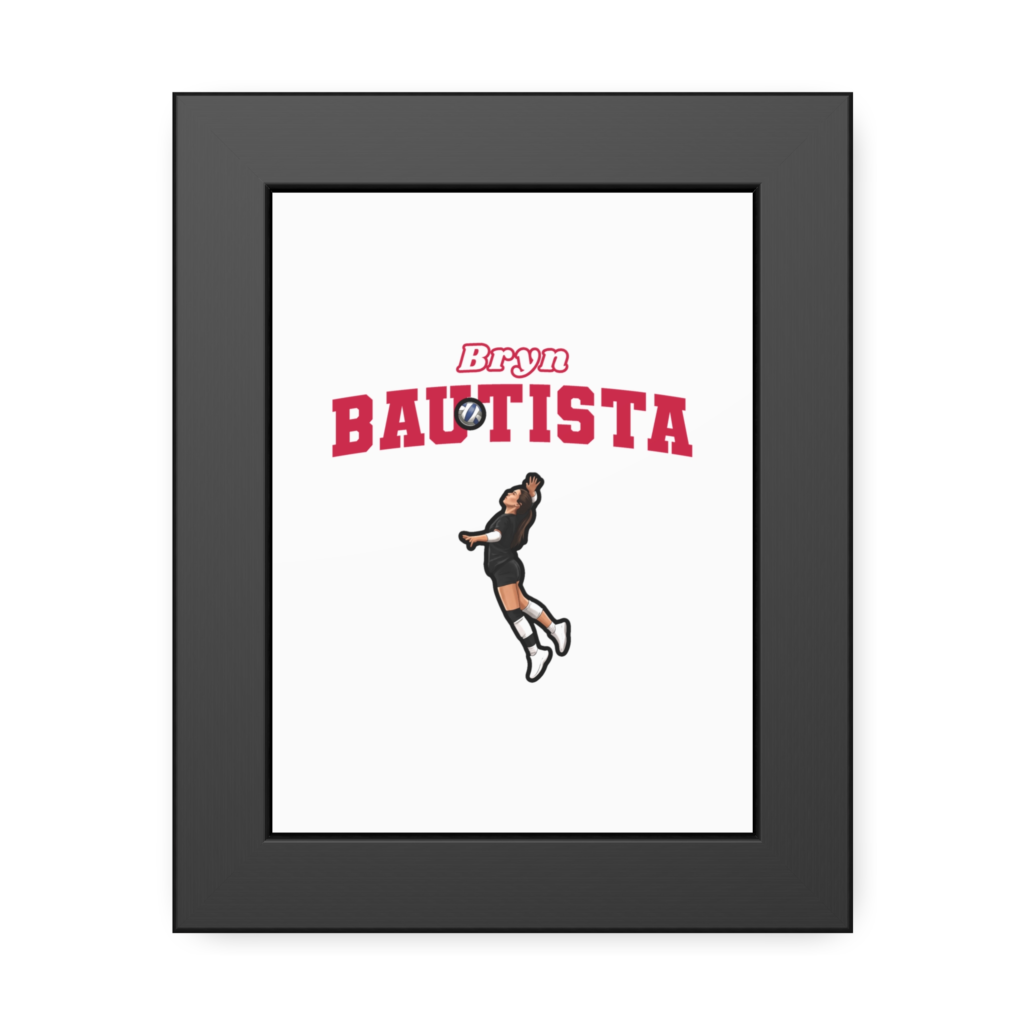 Framed Poster — character_name_arch in Black