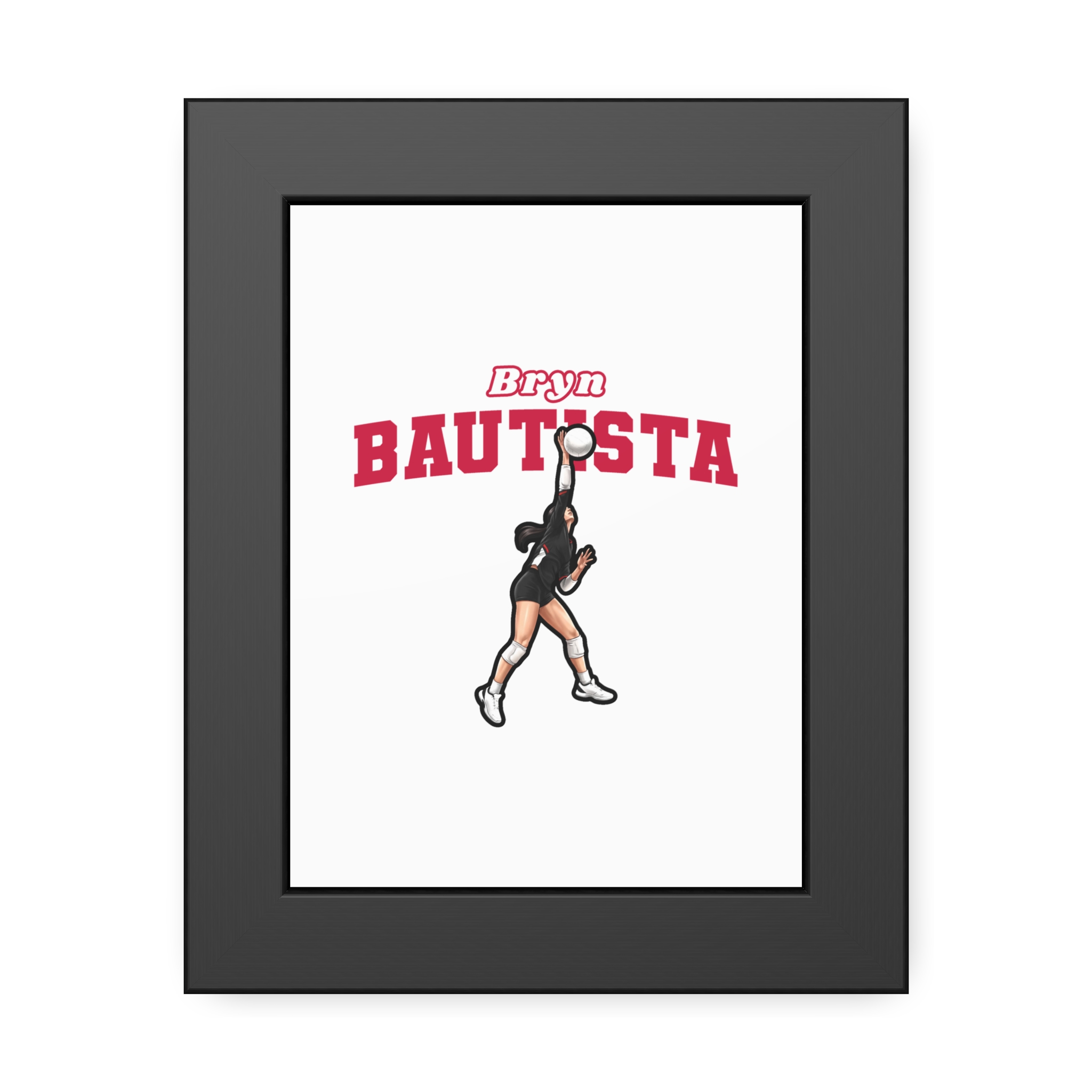 Framed Poster — character_name_arch in Black