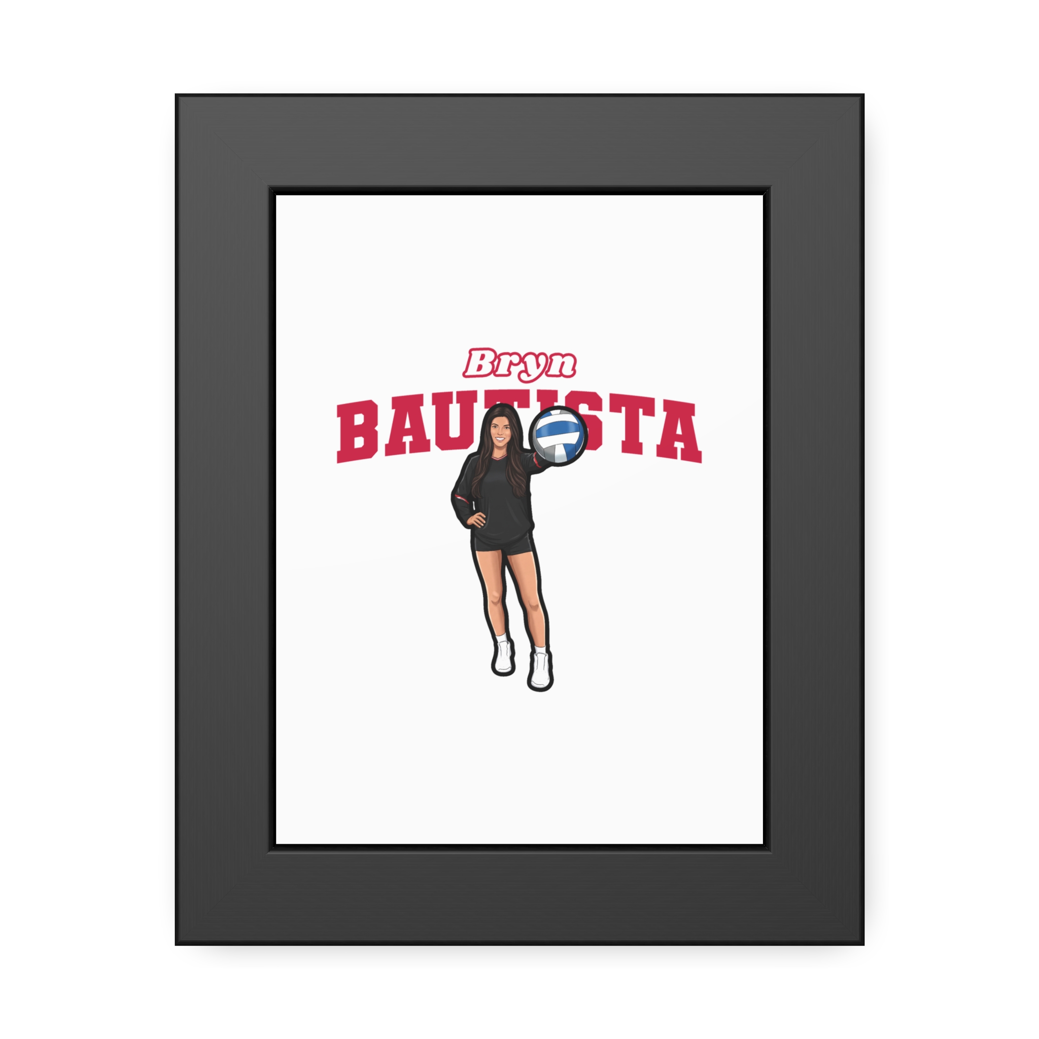 Framed Poster — character_name_arch in Black
