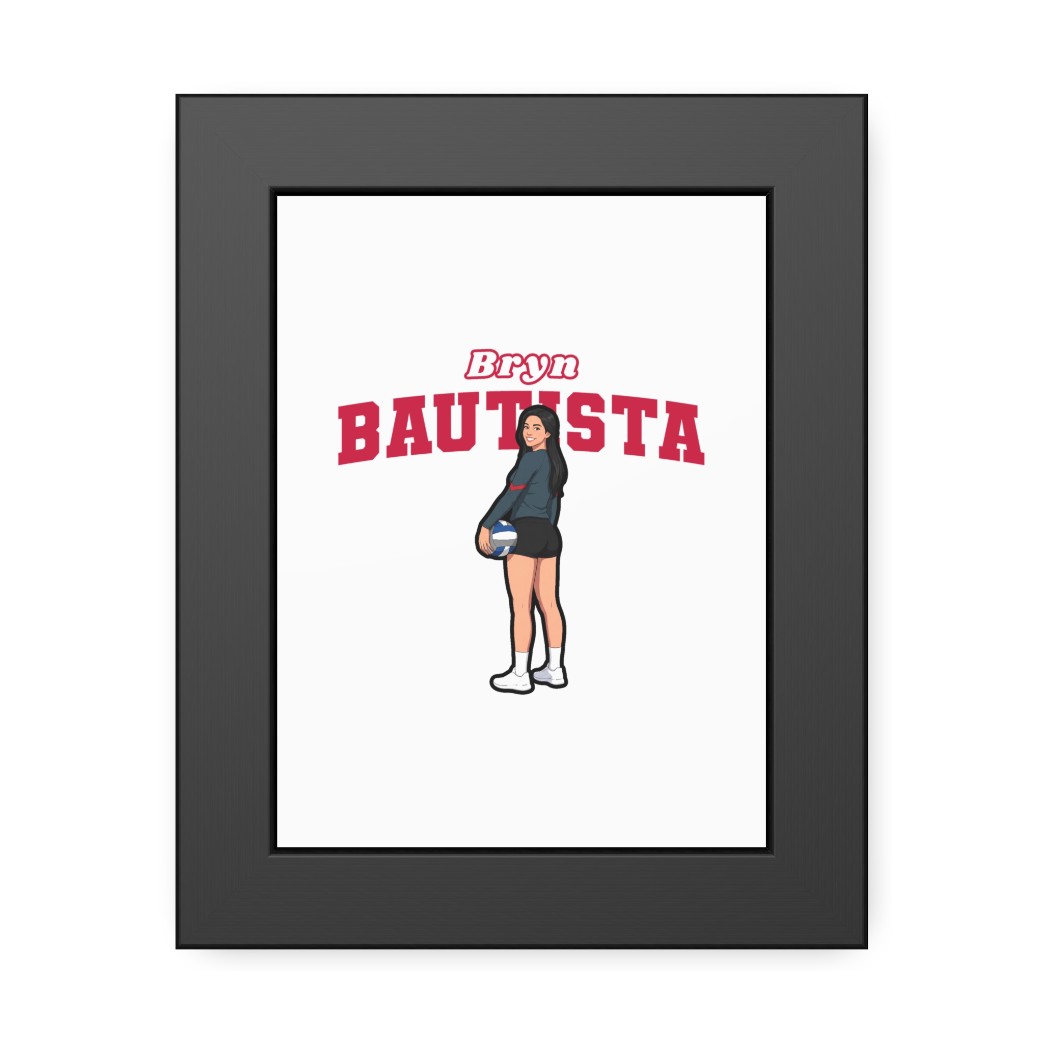 Framed Poster — character_name_arch in Black