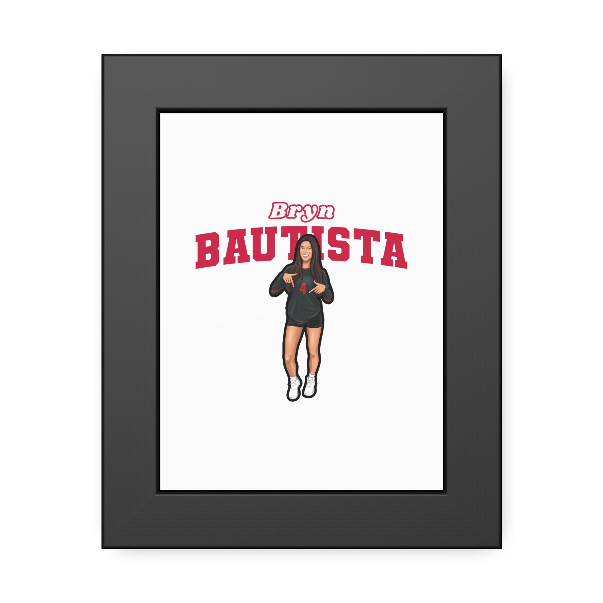 Framed Poster — character_name_arch in Black