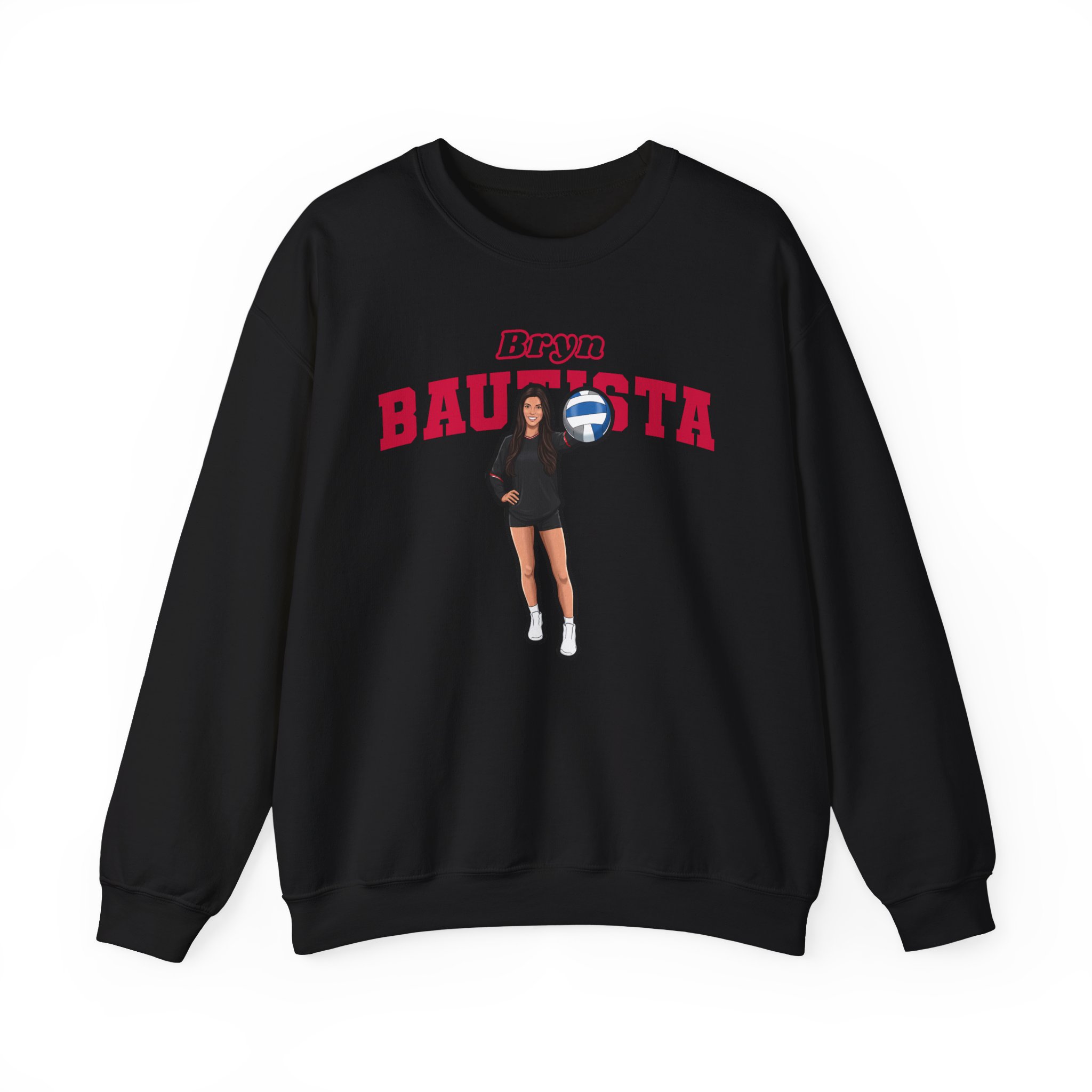 Crewneck Sweatshirt — character_name_arch in Black