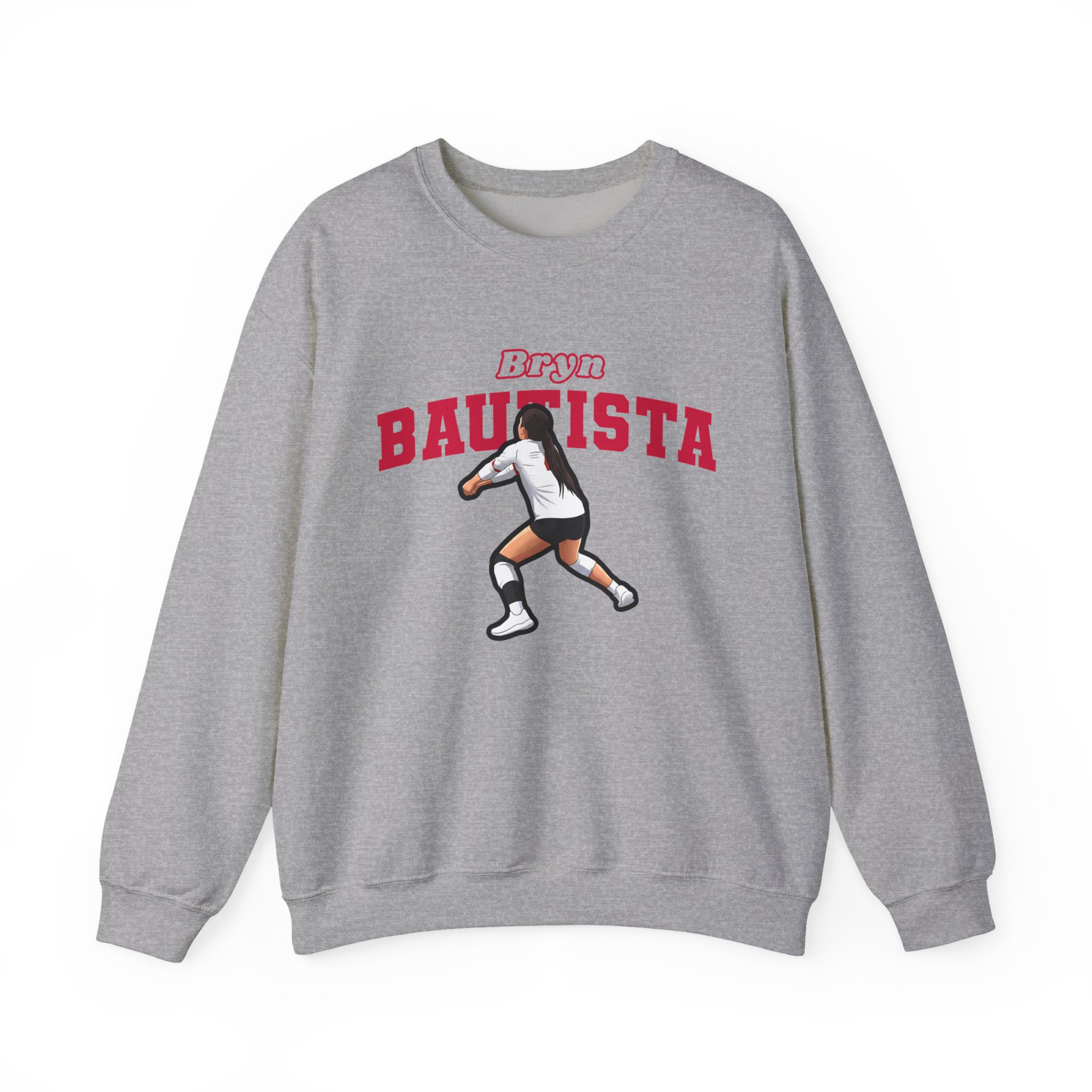 Crewneck Sweatshirt — character_name_arch in Grey