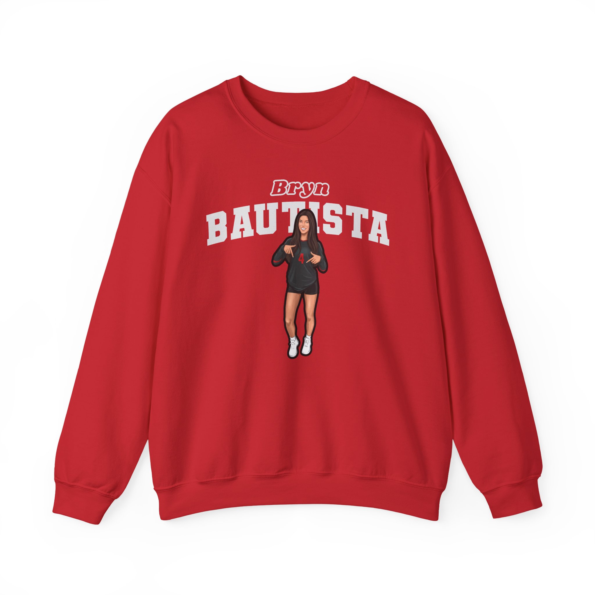 Crewneck Sweatshirt — character_name_arch in Red