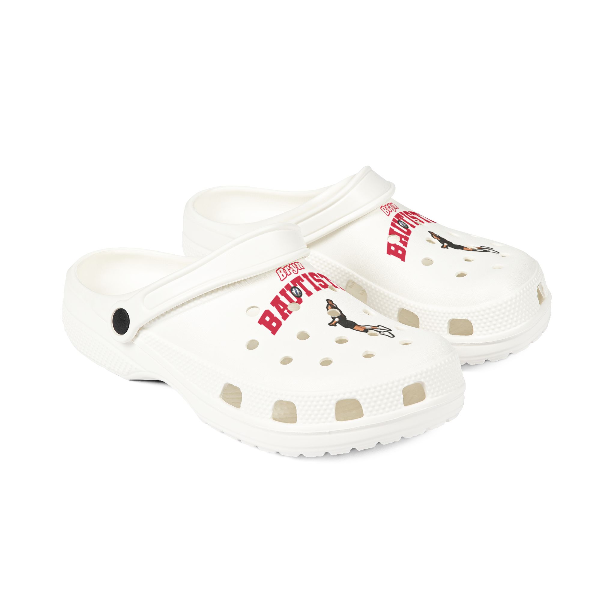 Rubber Clogs — character_name_arch in White