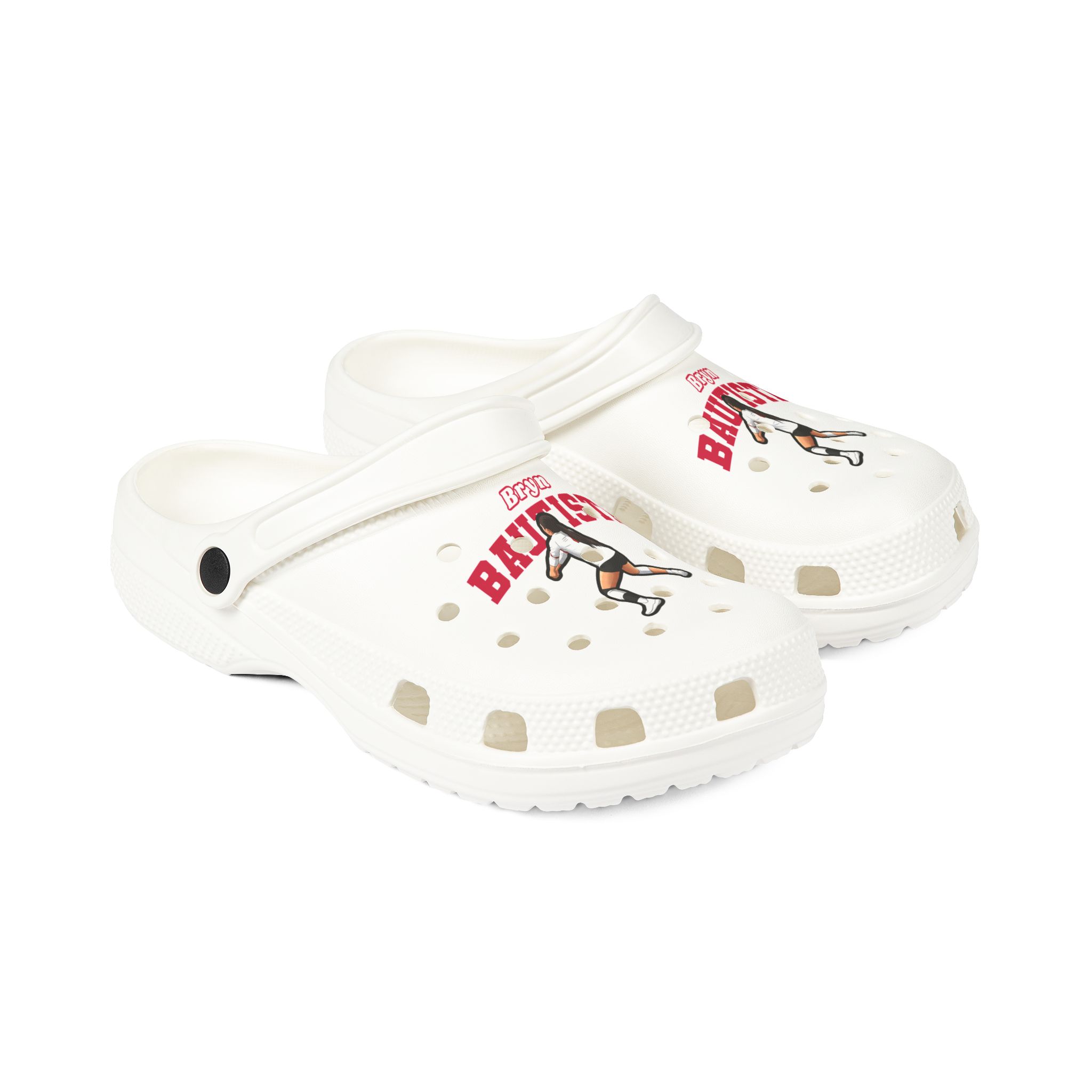 Rubber Clogs — character_name_arch in White