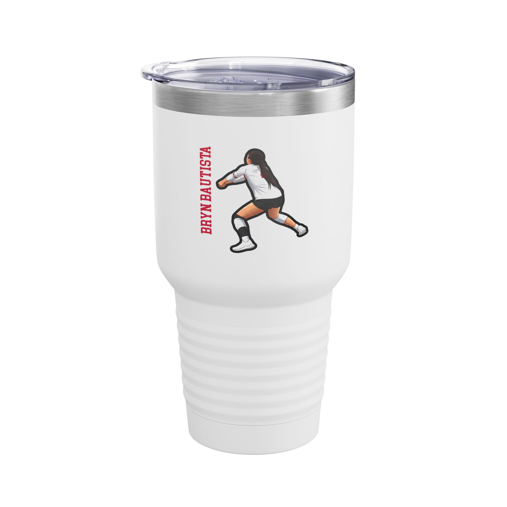 30oz Tumbler — character_name_vertical in White