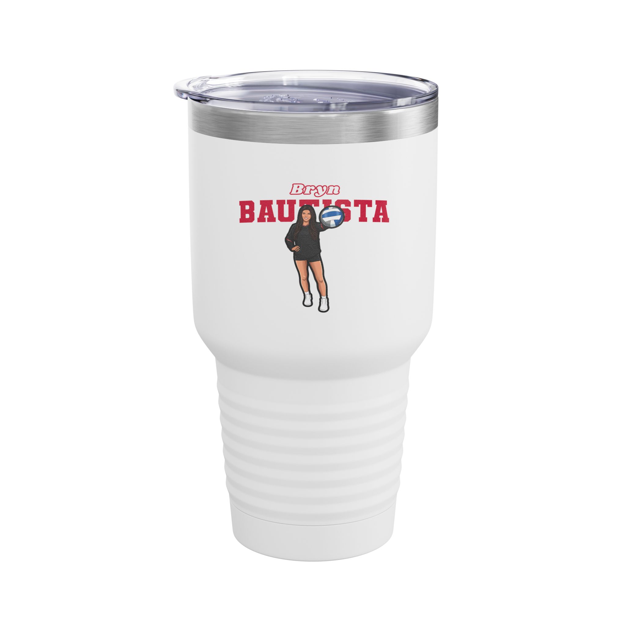 30oz Tumbler — character_name_arch in White