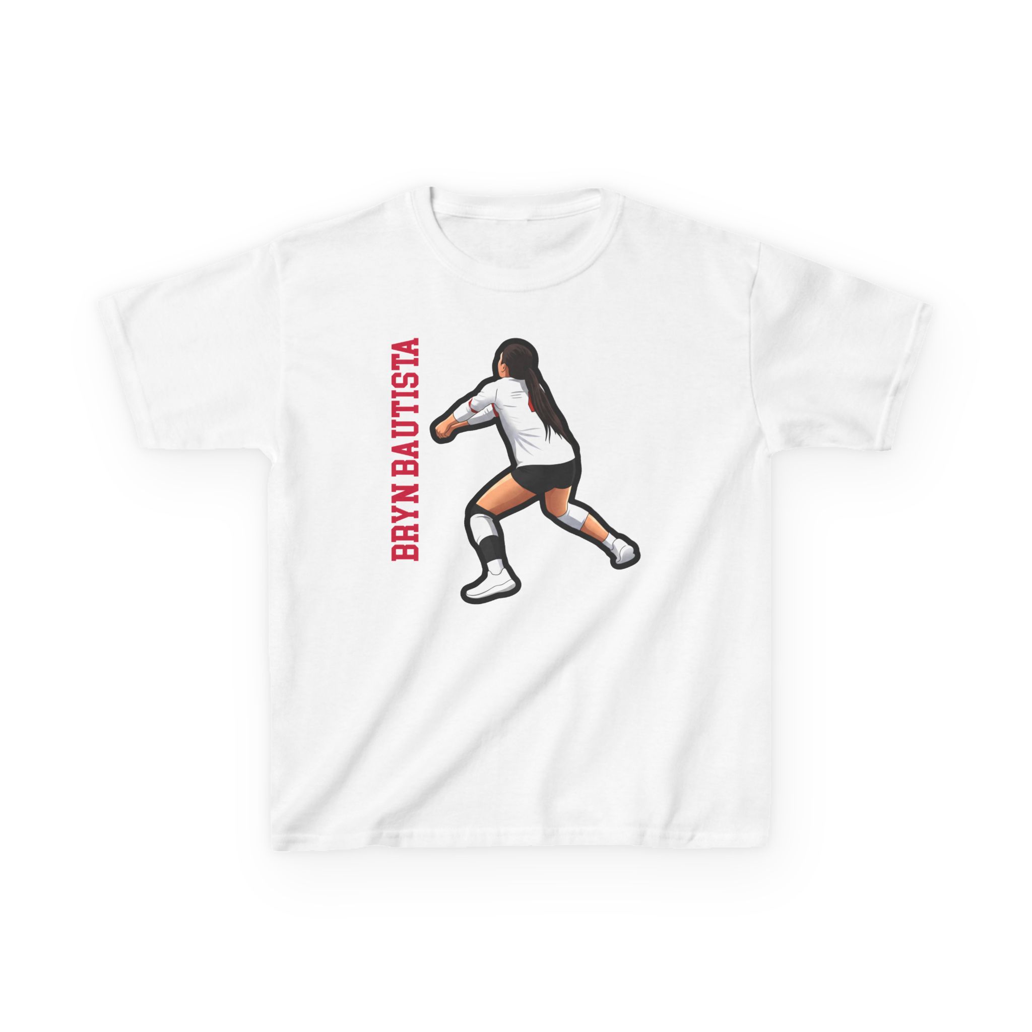 Youth Tee — character_name_vertical in White