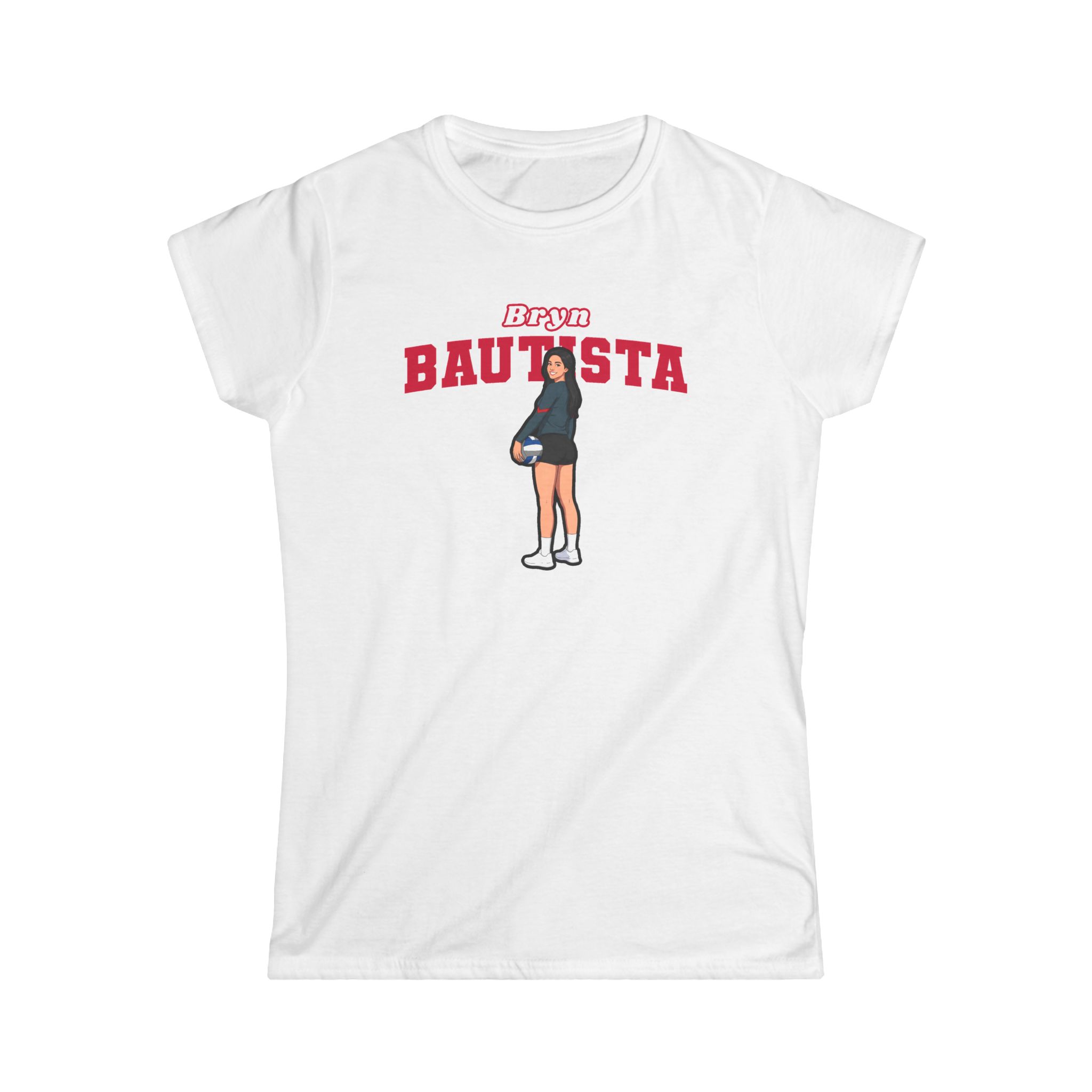 Women's Softstyle Tee — character_name_arch in White