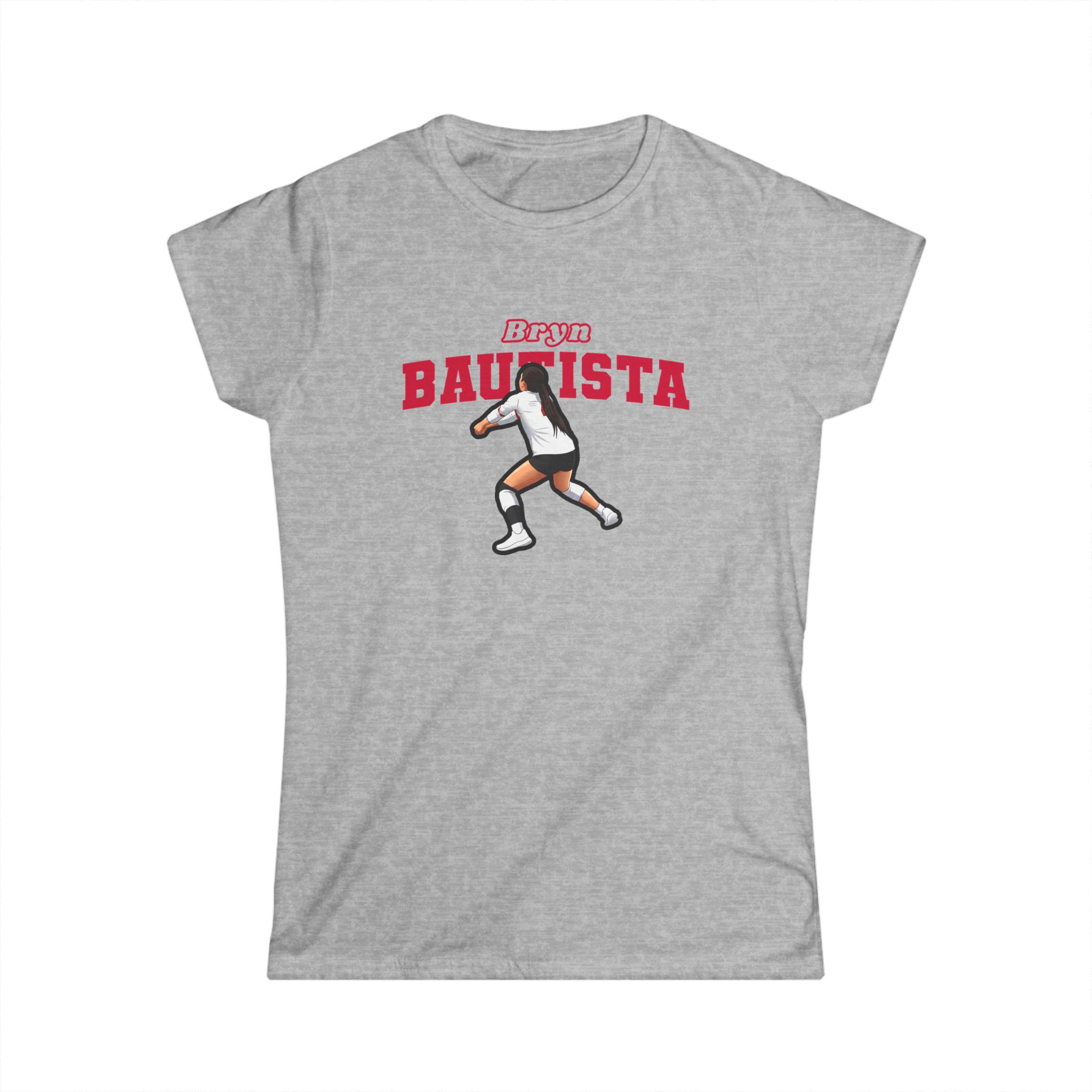 Women's Softstyle Tee — character_name_arch in Grey