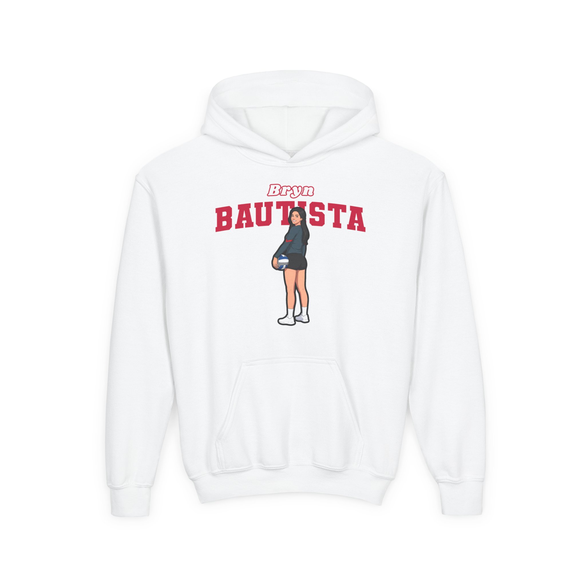 Youth Hoodie — character_name_arch in White