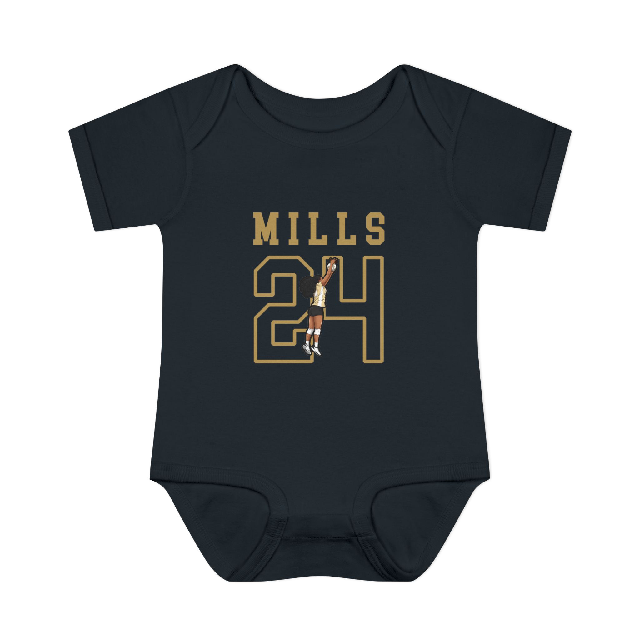 Baby Onesie — character_shirsey in Black