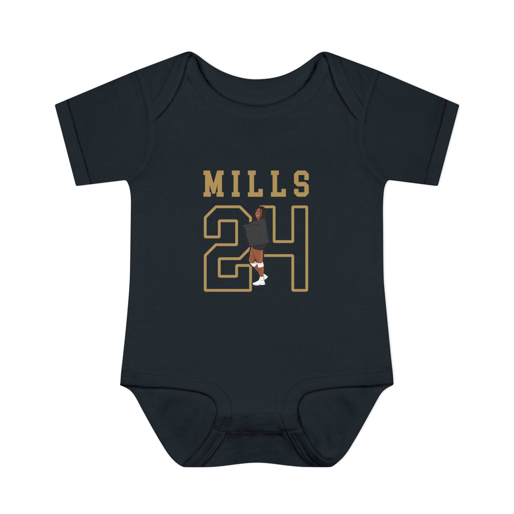 Baby Onesie — character_shirsey in Black