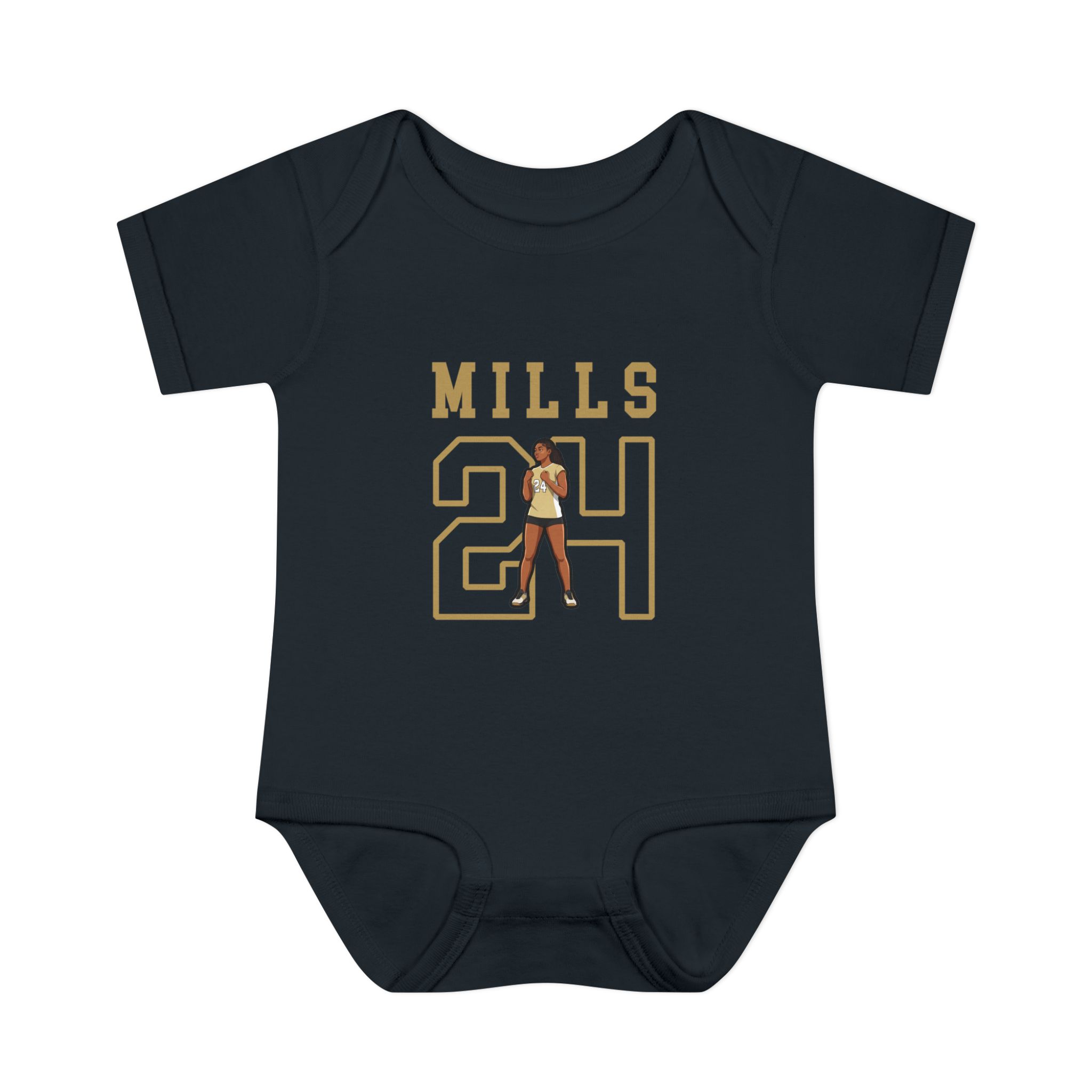Baby Onesie — character_shirsey in Black