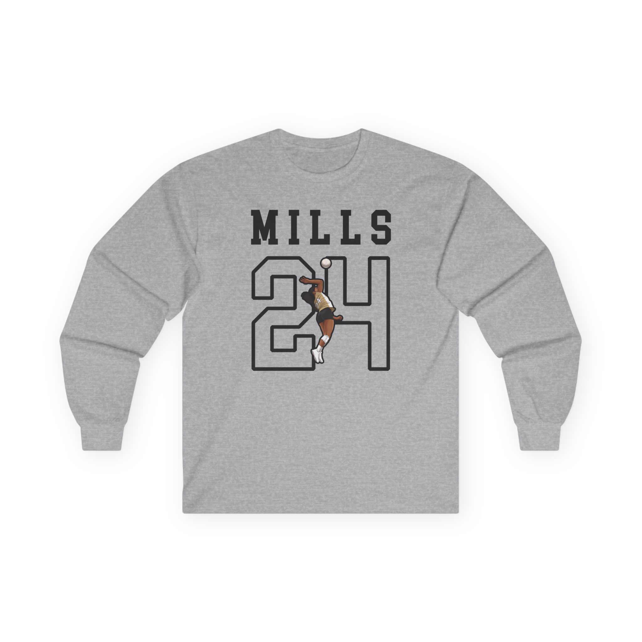 Long Sleeve Tee — character_shirsey in Grey