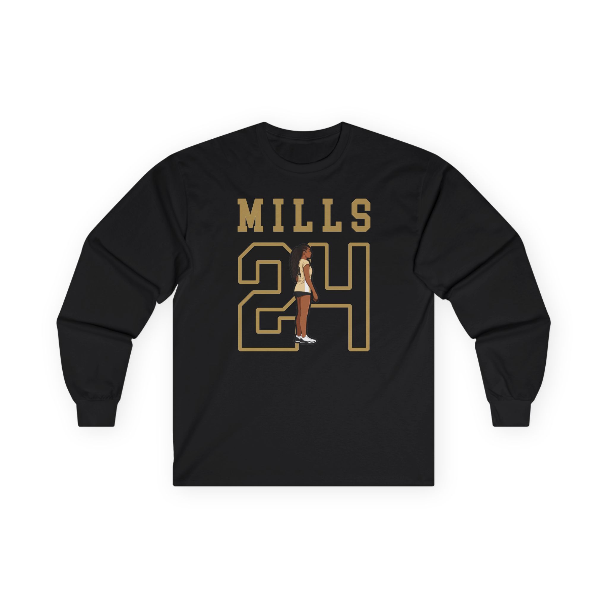 Long Sleeve Tee — character_shirsey in Black