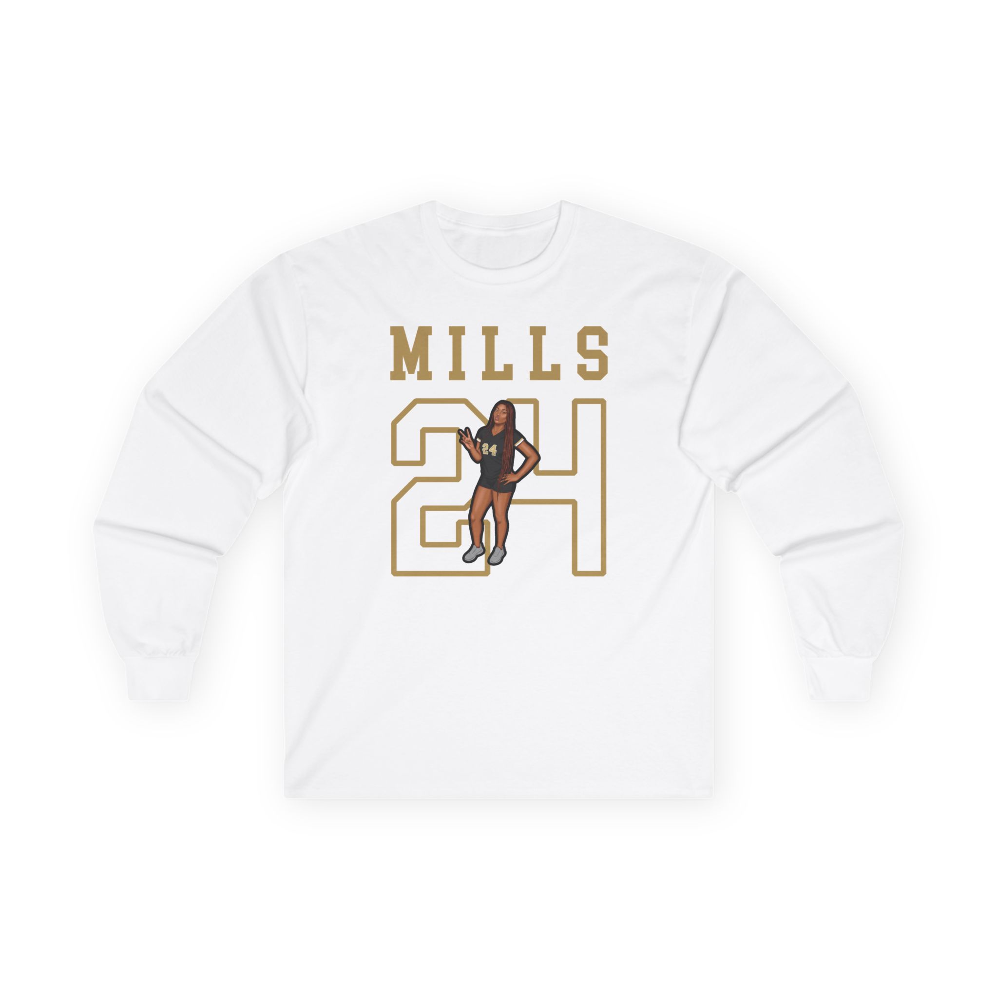 Long Sleeve Tee — character_shirsey in White