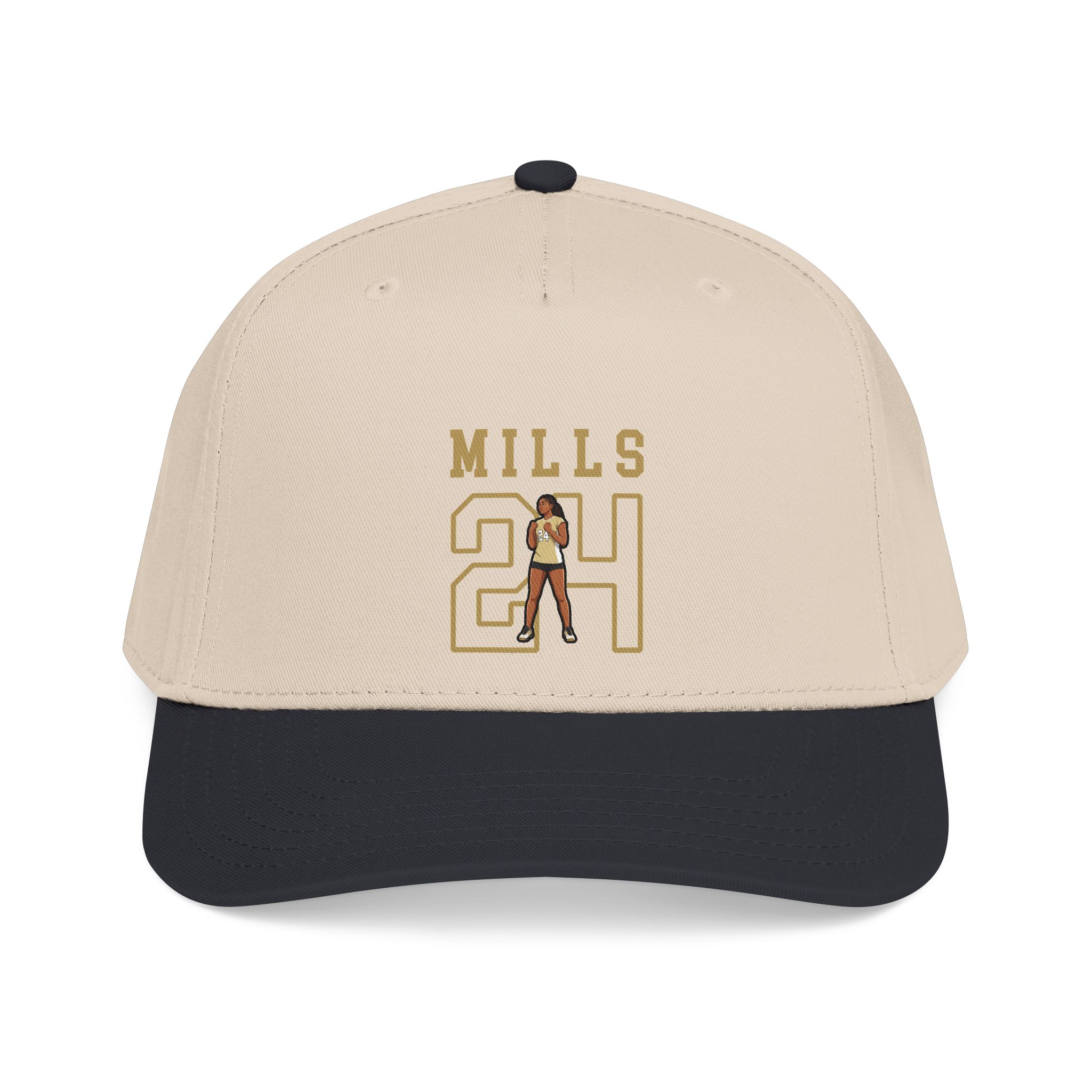 Baseball Cap — character_shirsey in Black / Natural