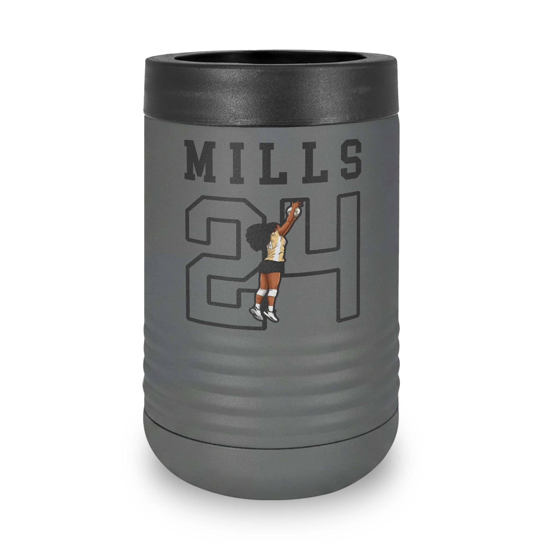 Stainless Can Cooler — character_shirsey in Grey
