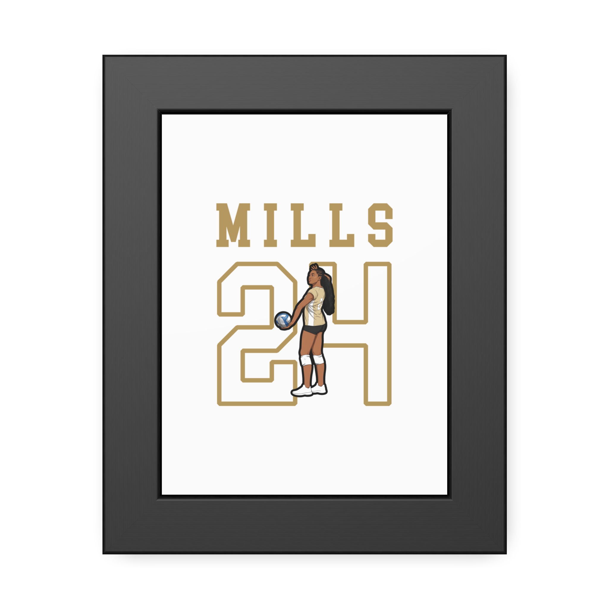 Framed Poster — character_shirsey in Black