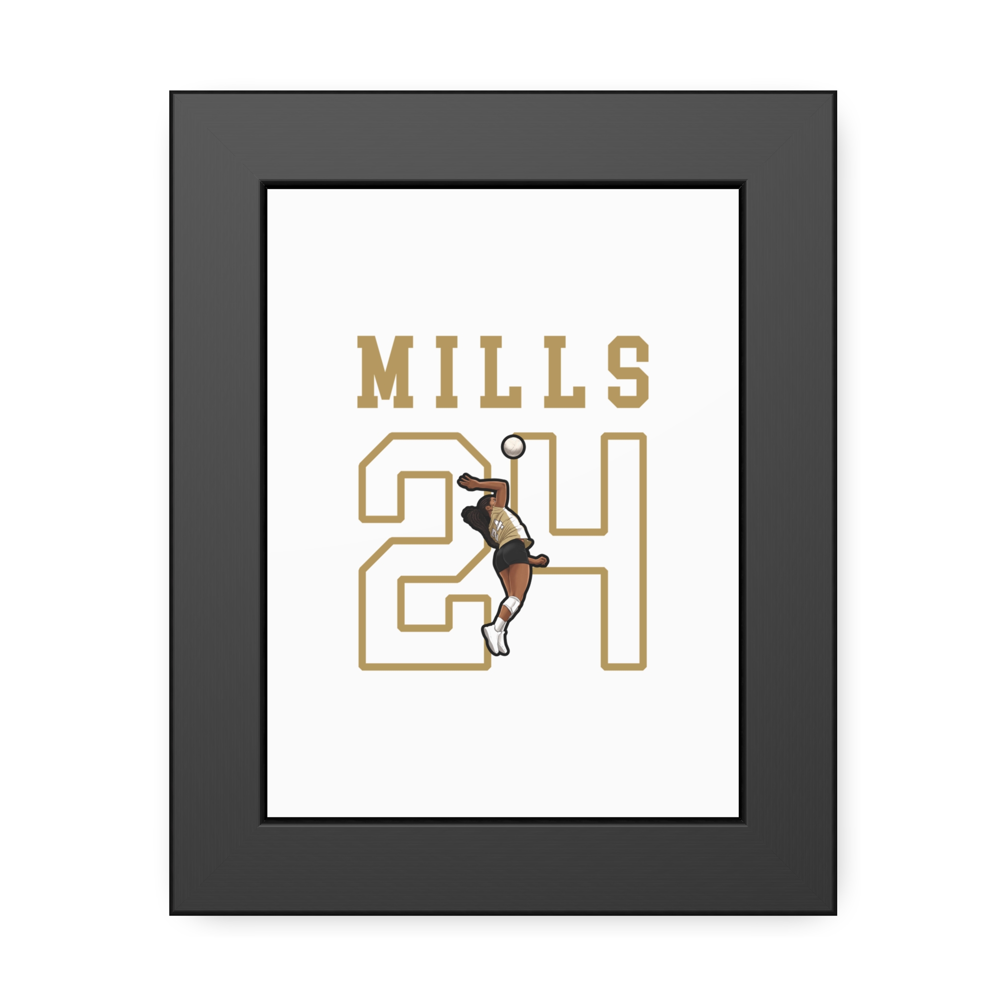 Framed Poster — character_shirsey in Black