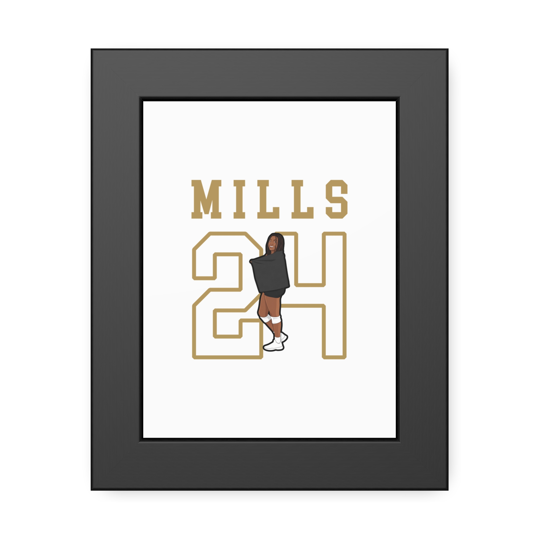 Framed Poster — character_shirsey in Black
