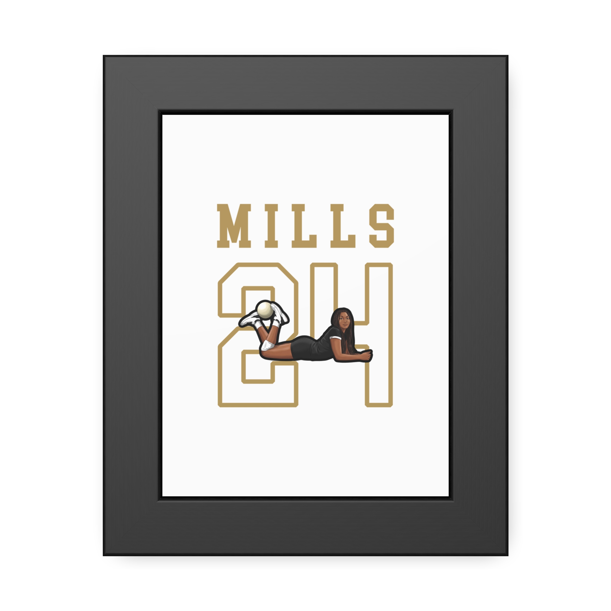 Framed Poster — character_shirsey in Black